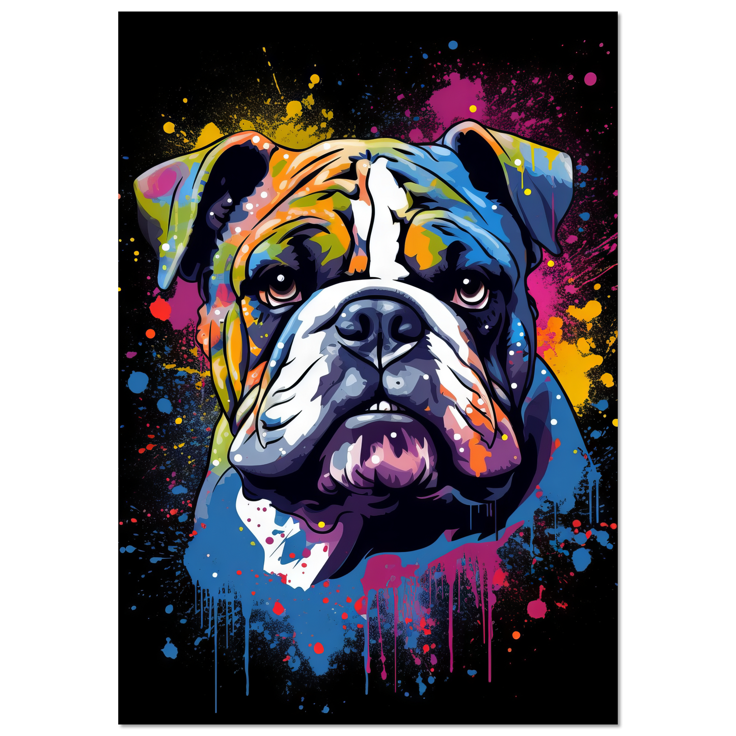 Dog Bulldog Pop Art (DOG103)