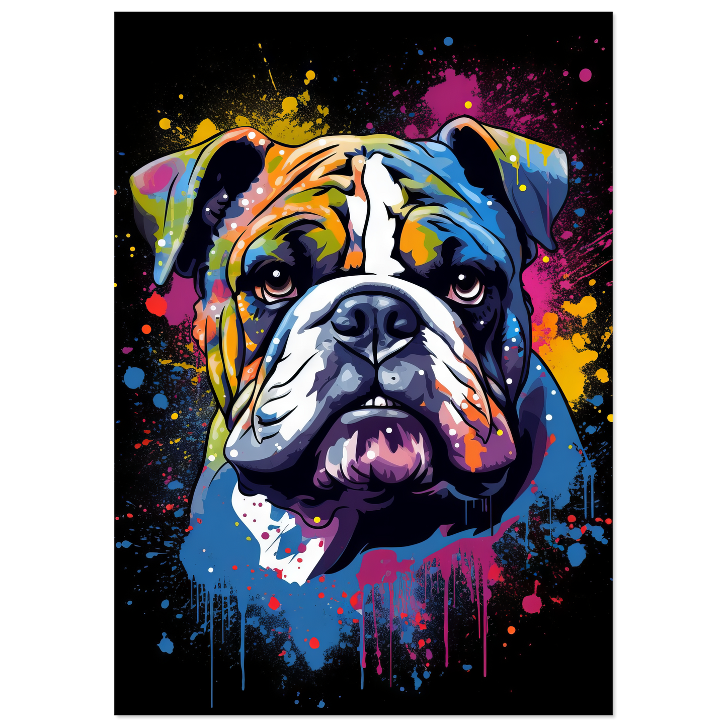 Dog Bulldog Pop Art (DOG103)