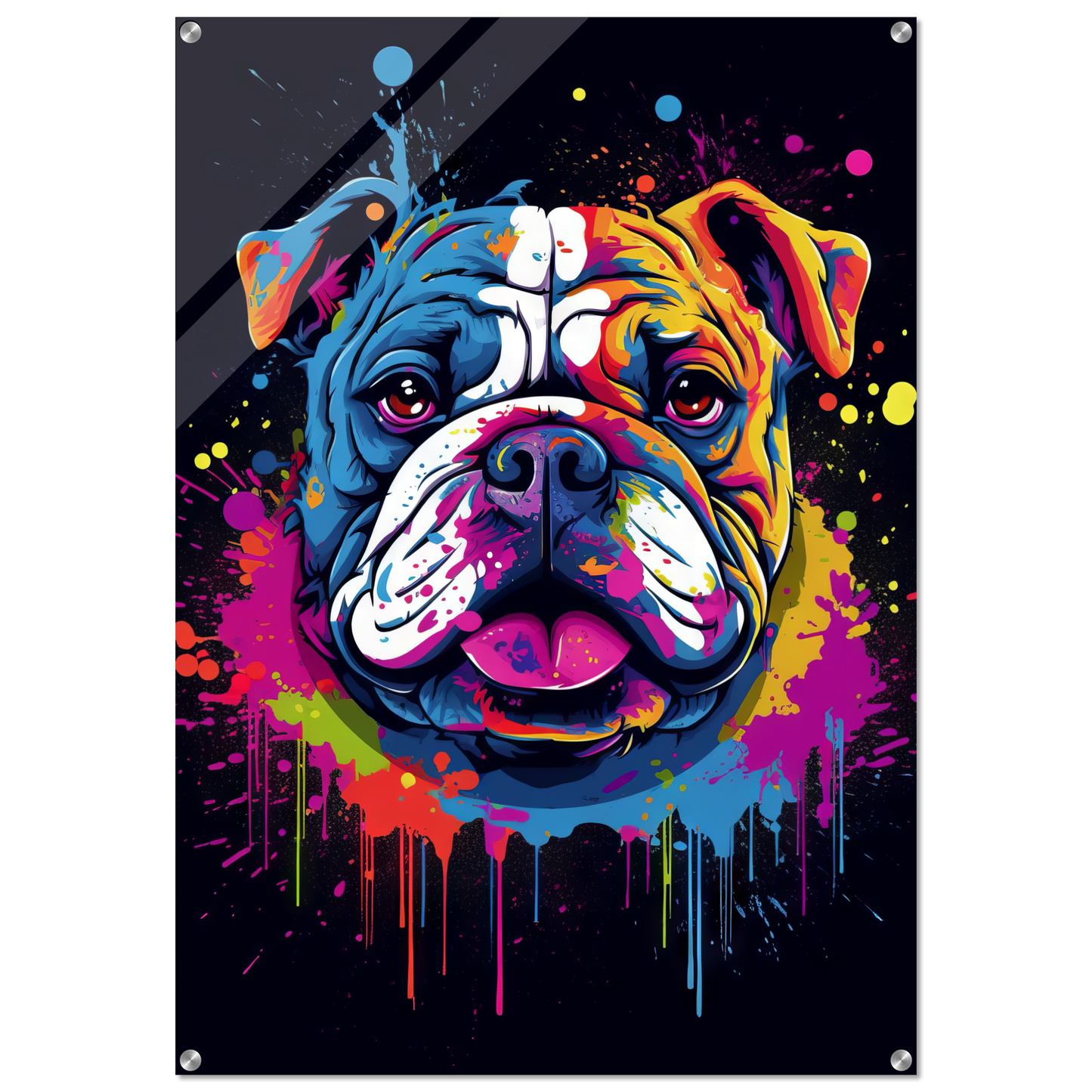 Dog Bulldog Pop Art (DOG104)
