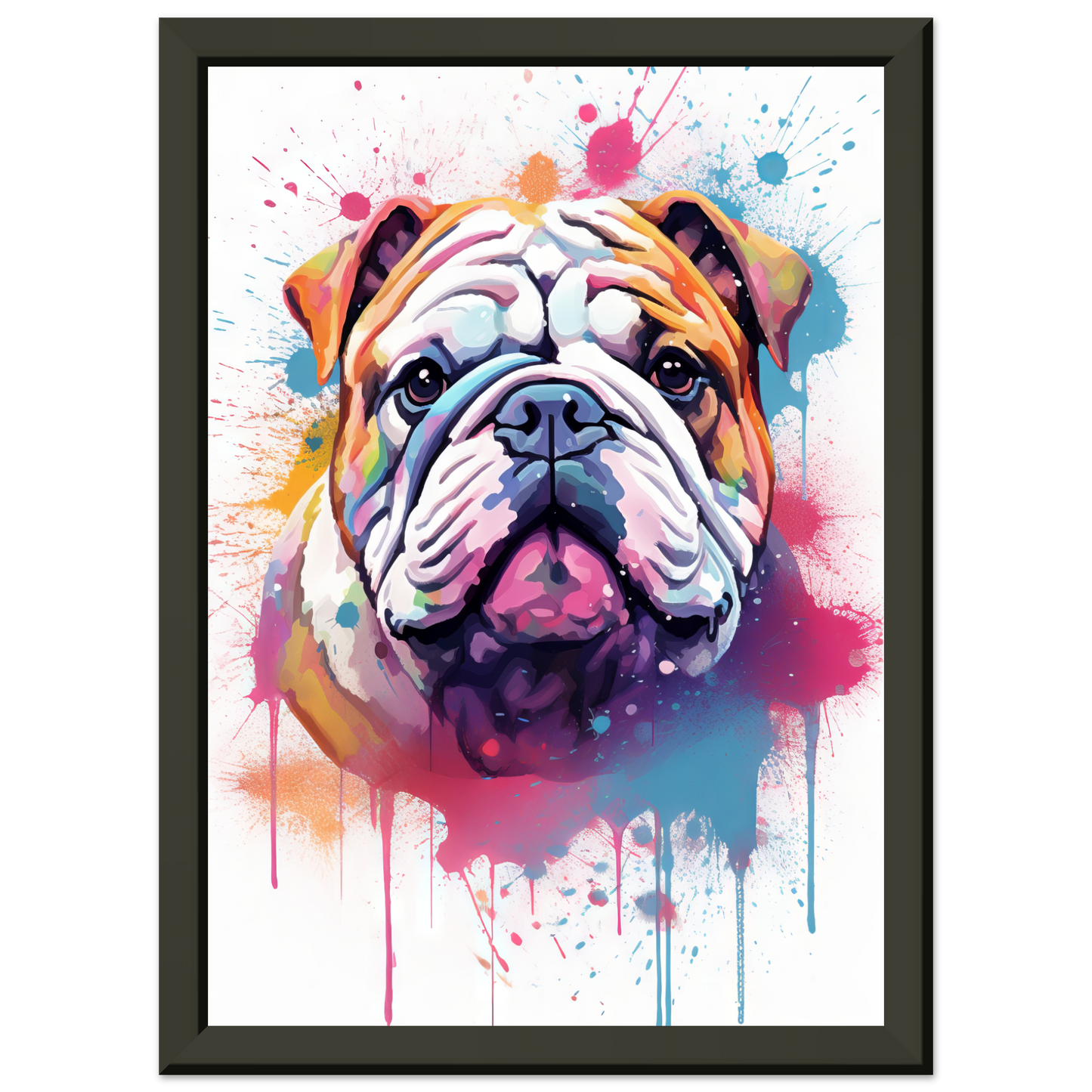 Dog Bulldog Pop Art (DOG105)
