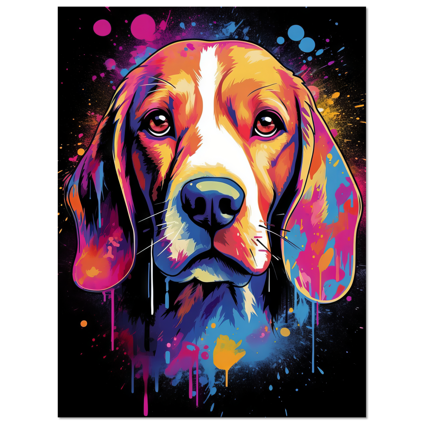 Hund Beagle Pop-Art (DOG109)