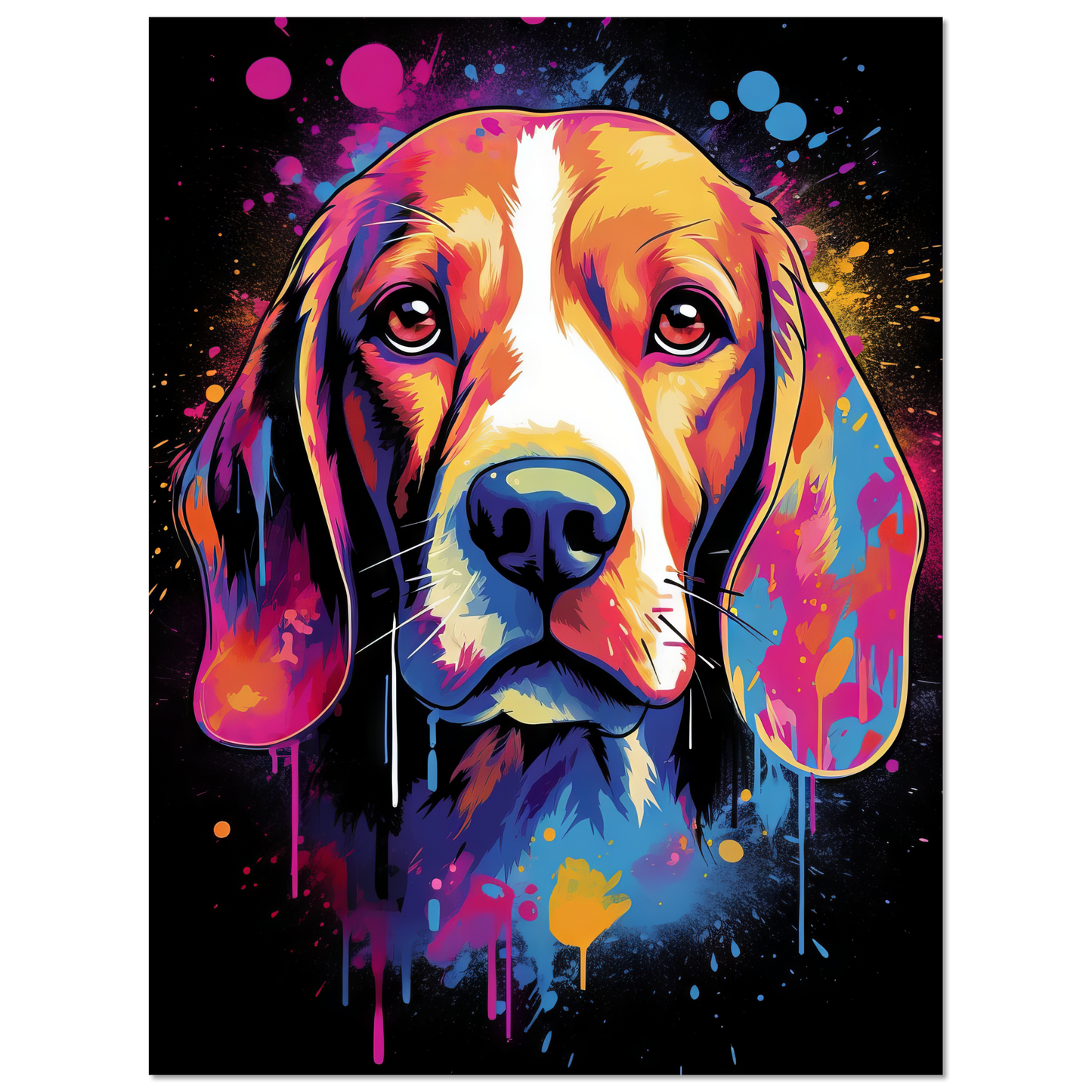 Hund Beagle Pop-Art (DOG109)