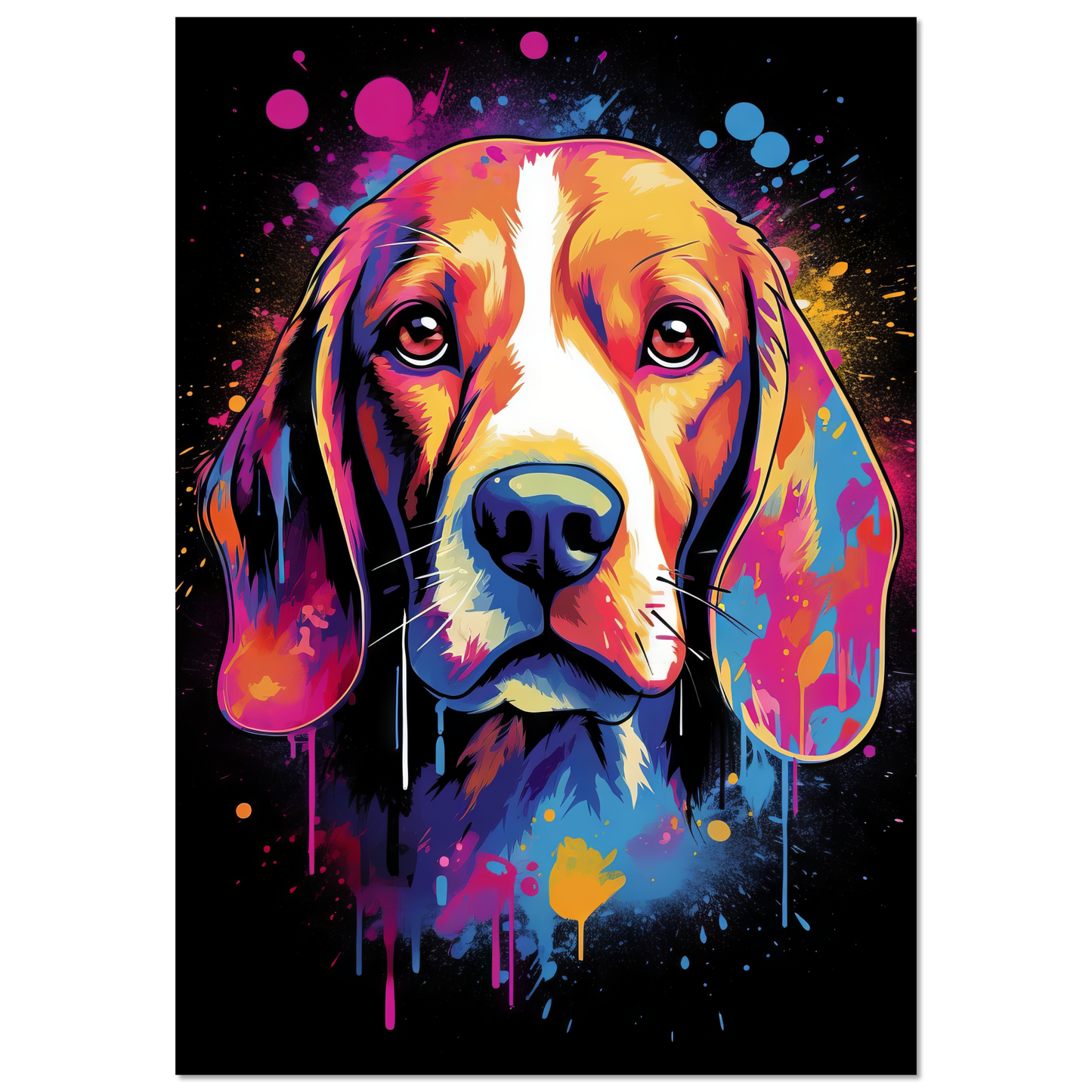 Hund Beagle Pop-Art (DOG109)