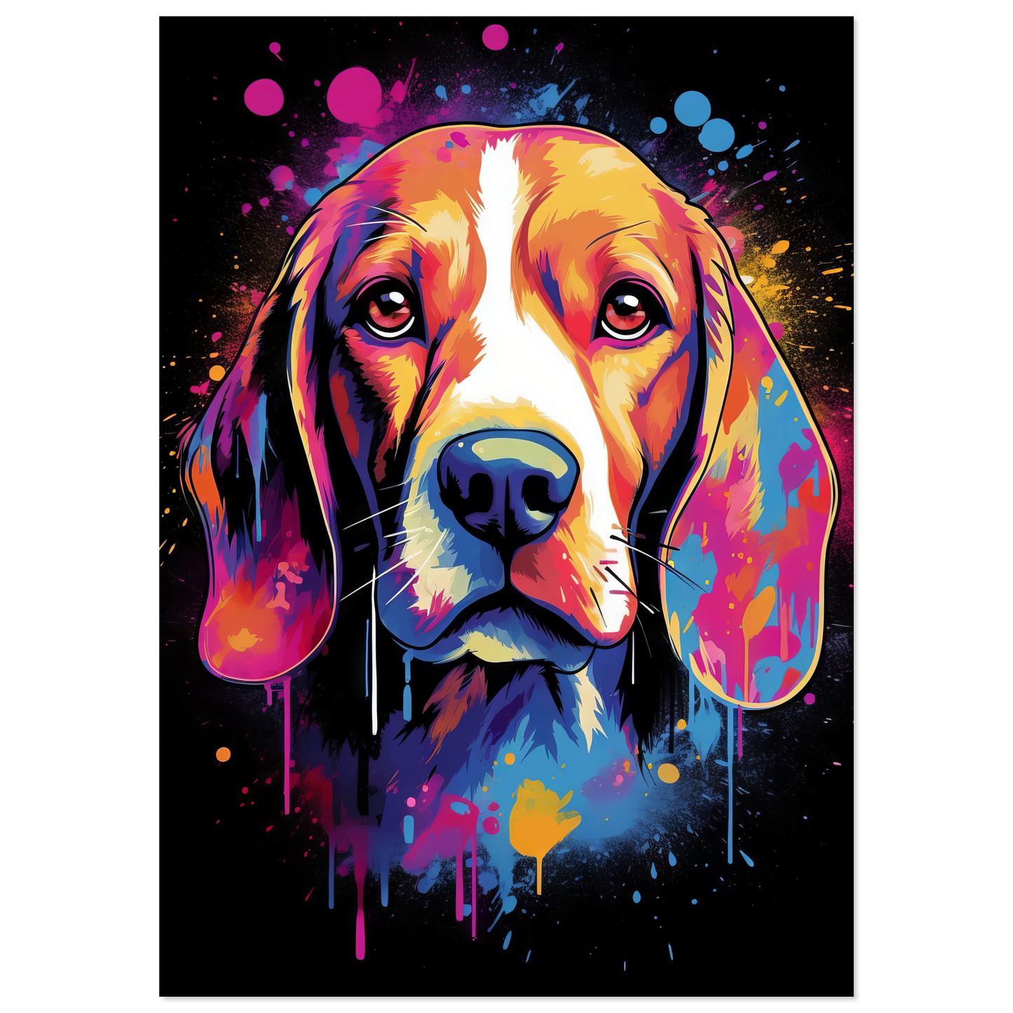 Hund Beagle Pop-Art (DOG109)