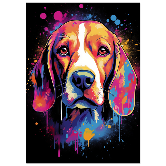 Hund Beagle Pop-Art (DOG109)