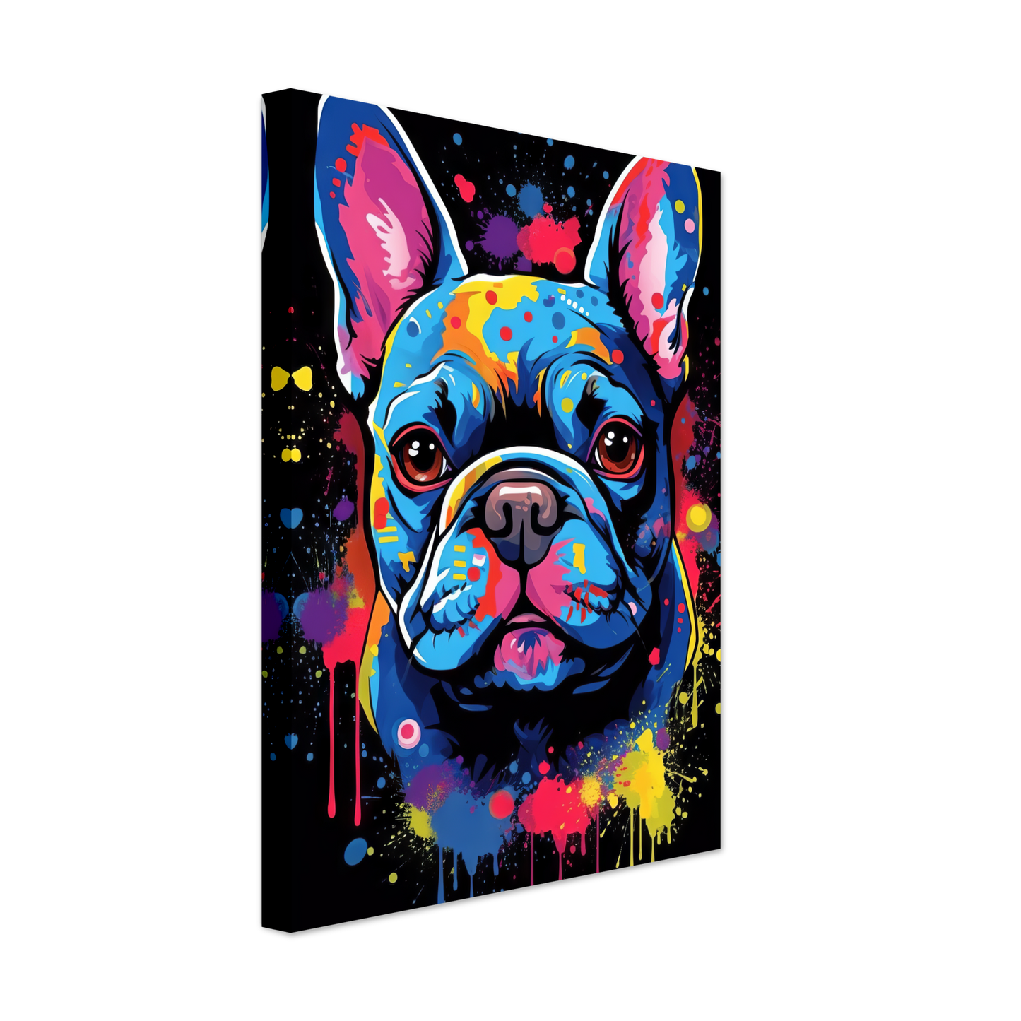 Hund Französische Bulldogge Pop-Art (DOG10)