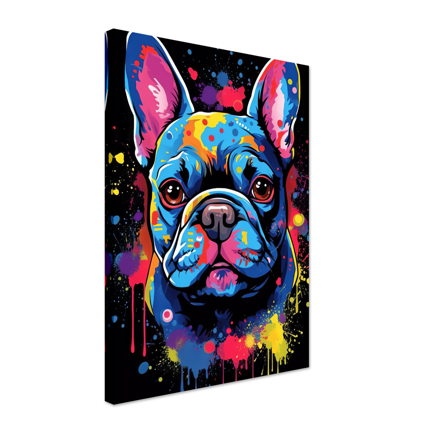 Hund Französische Bulldogge Pop-Art (DOG10)