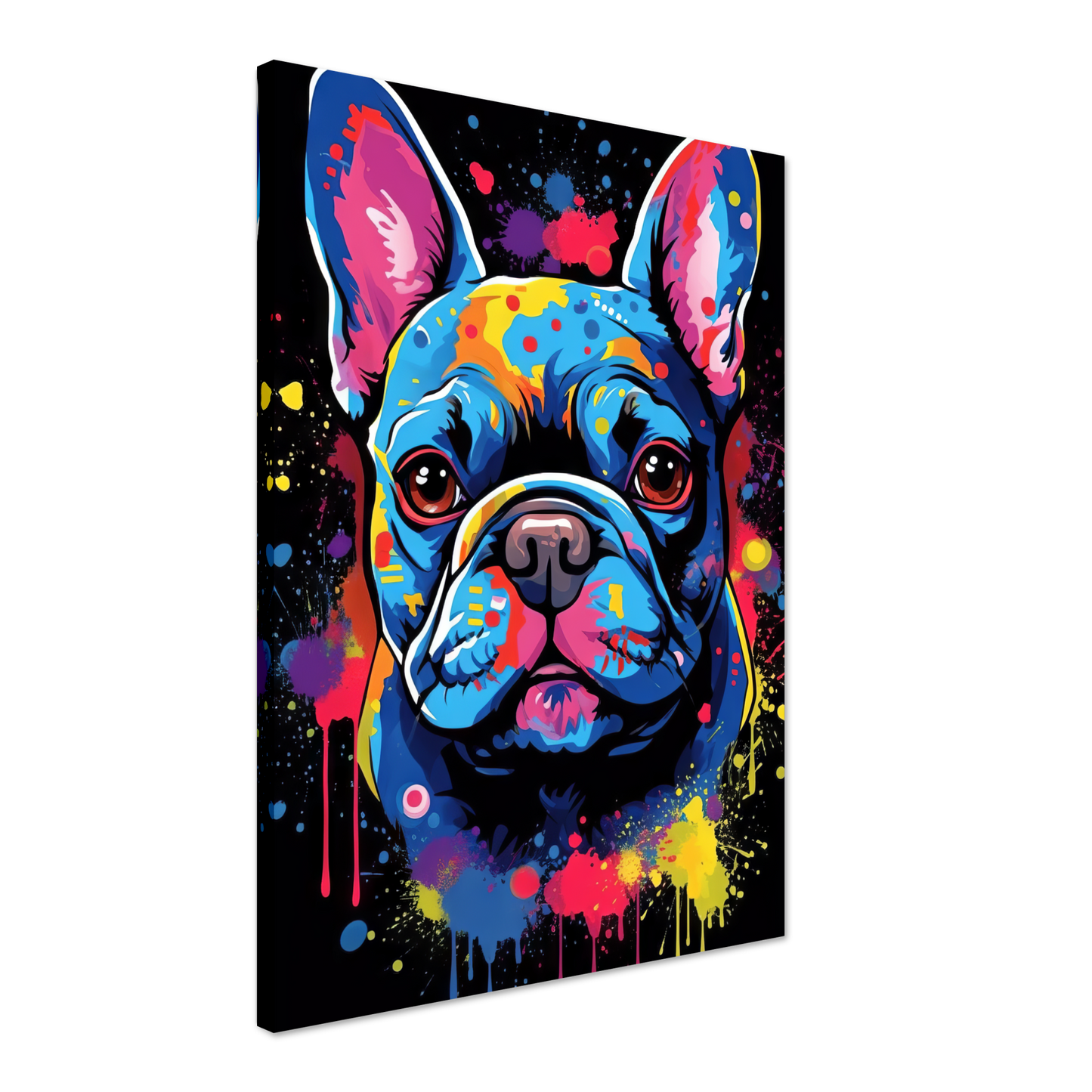Hund Französische Bulldogge Pop-Art (DOG10)
