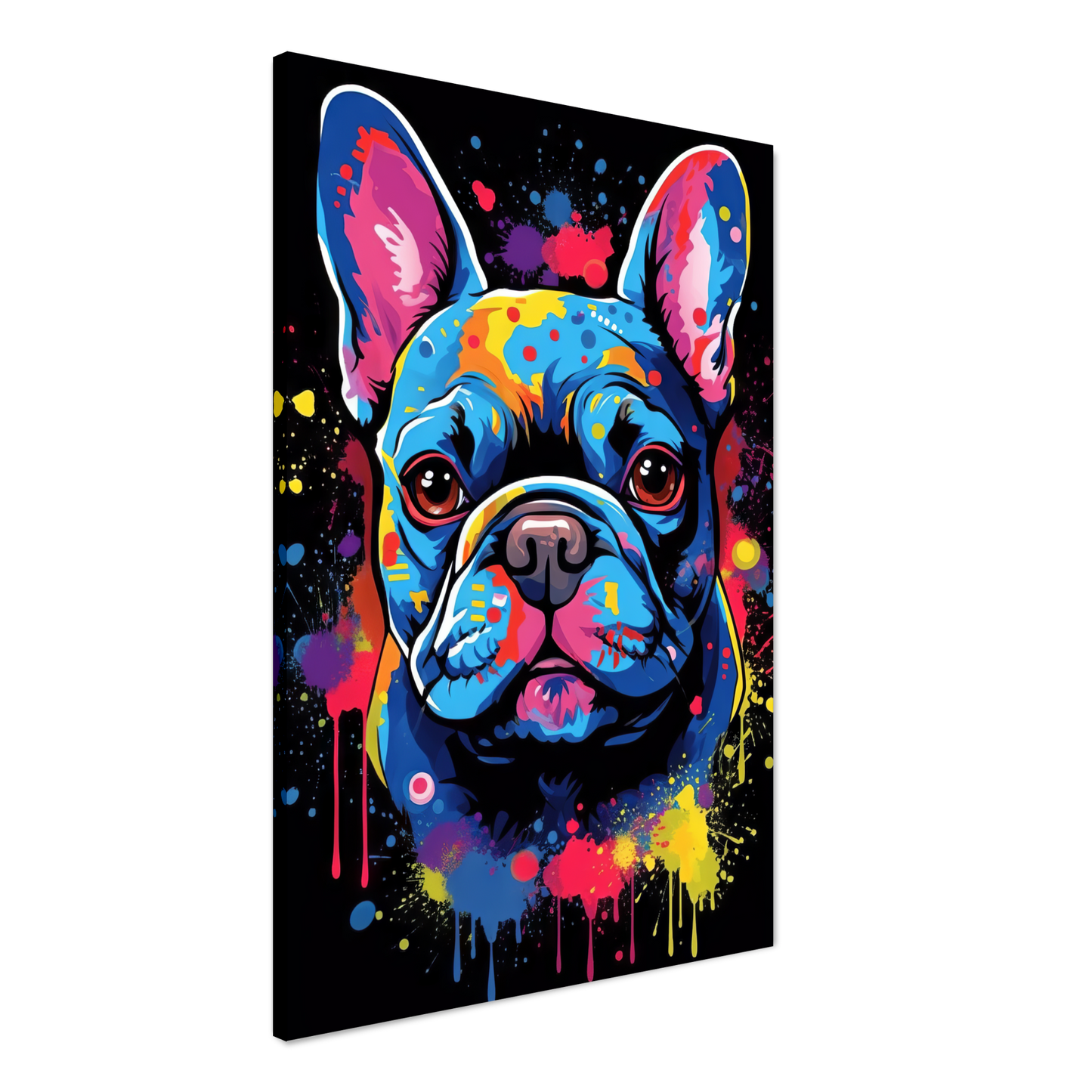 Hund Französische Bulldogge Pop-Art (DOG10)