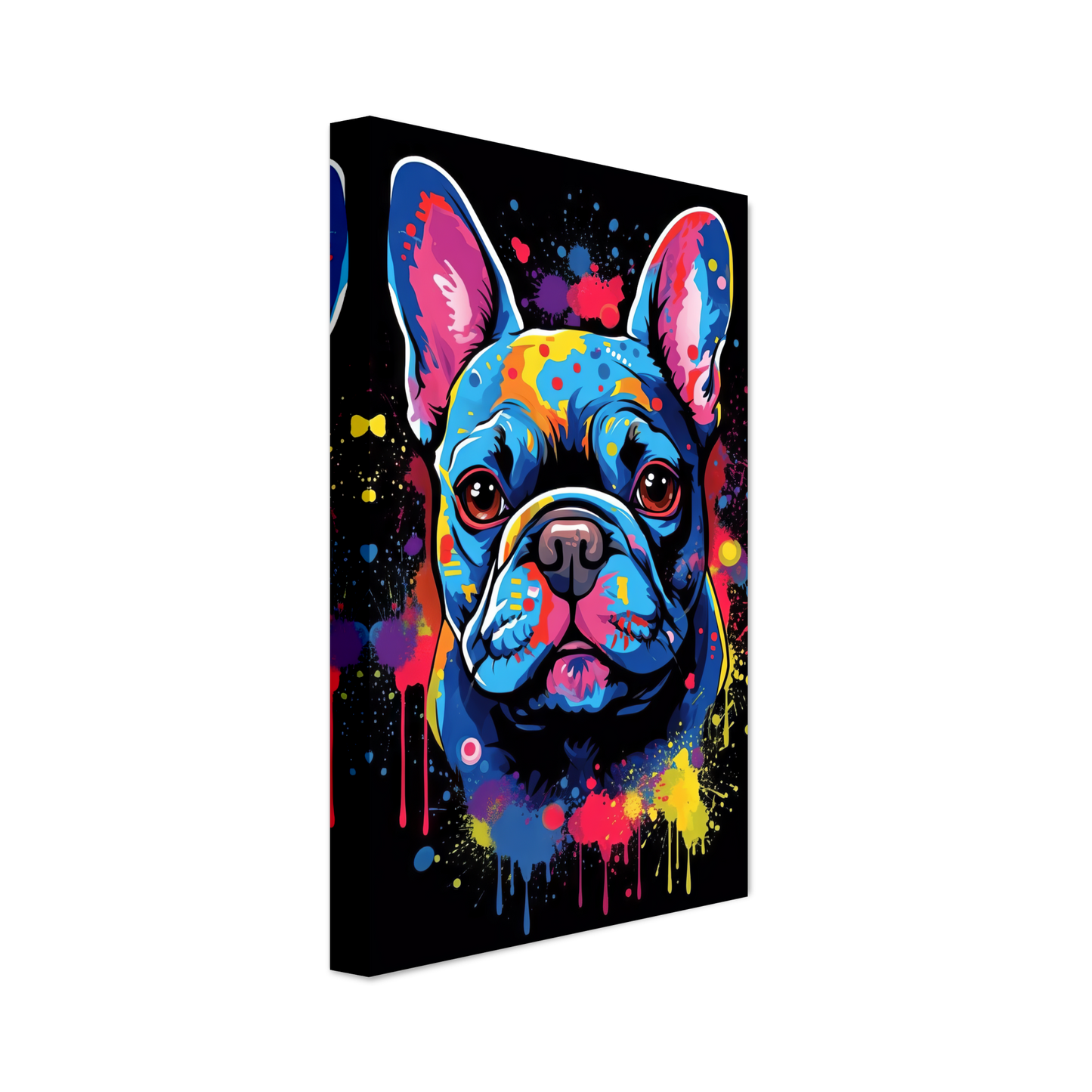 Hund Französische Bulldogge Pop-Art (DOG10)