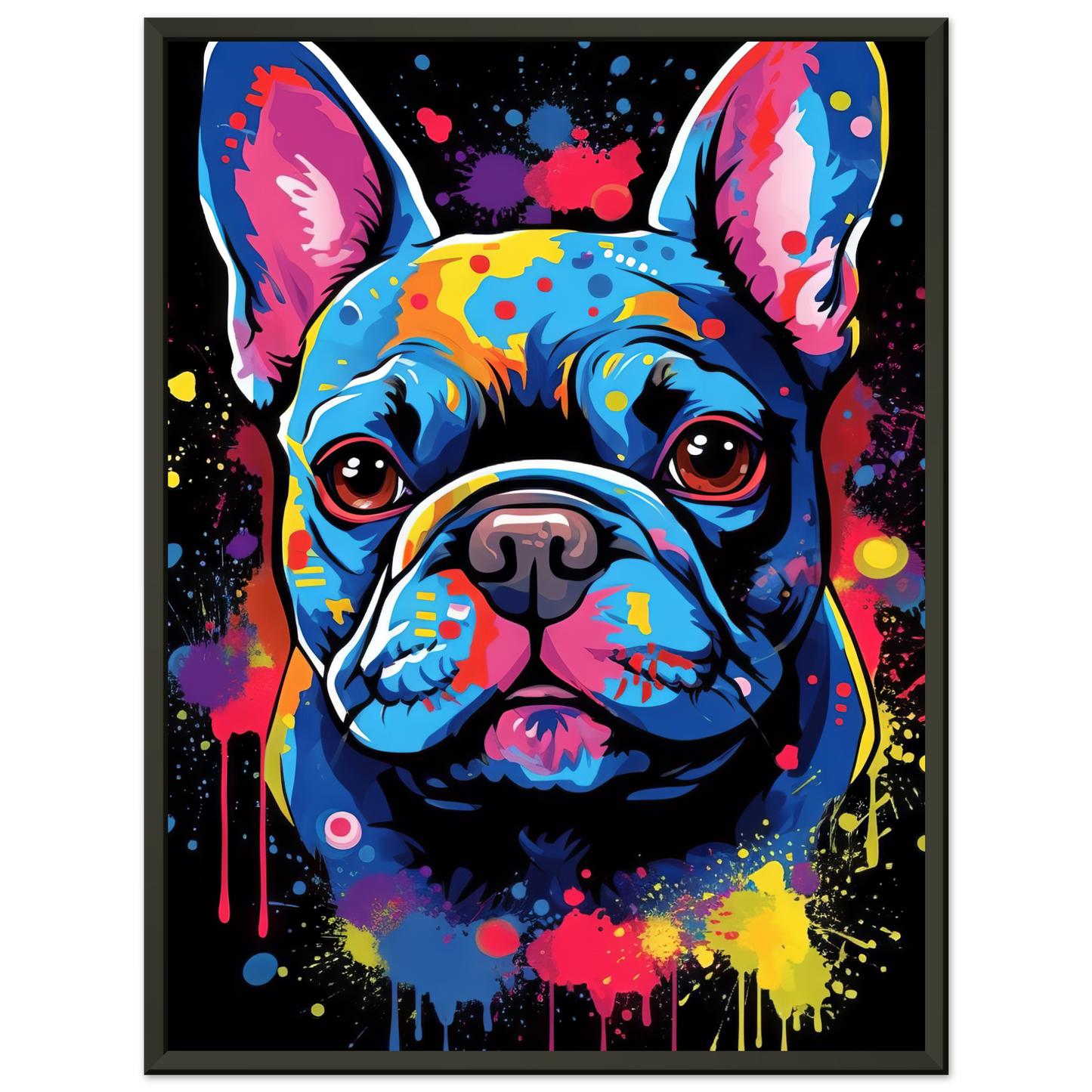 Hund Französische Bulldogge Pop-Art (DOG10)