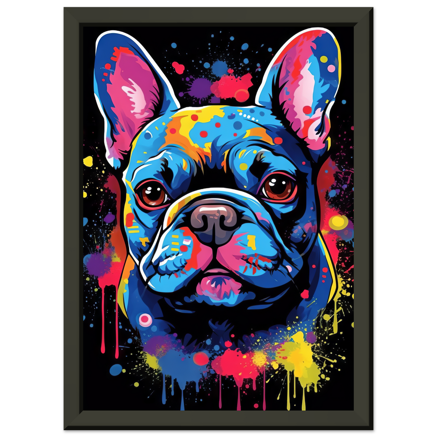 Hund Französische Bulldogge Pop-Art (DOG10)