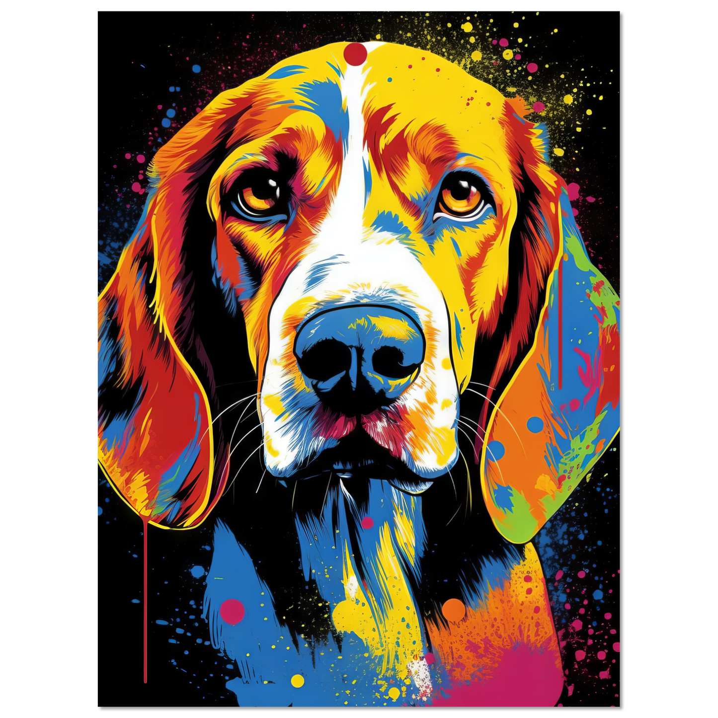 Hund Beagle Pop-Art (DOG110)