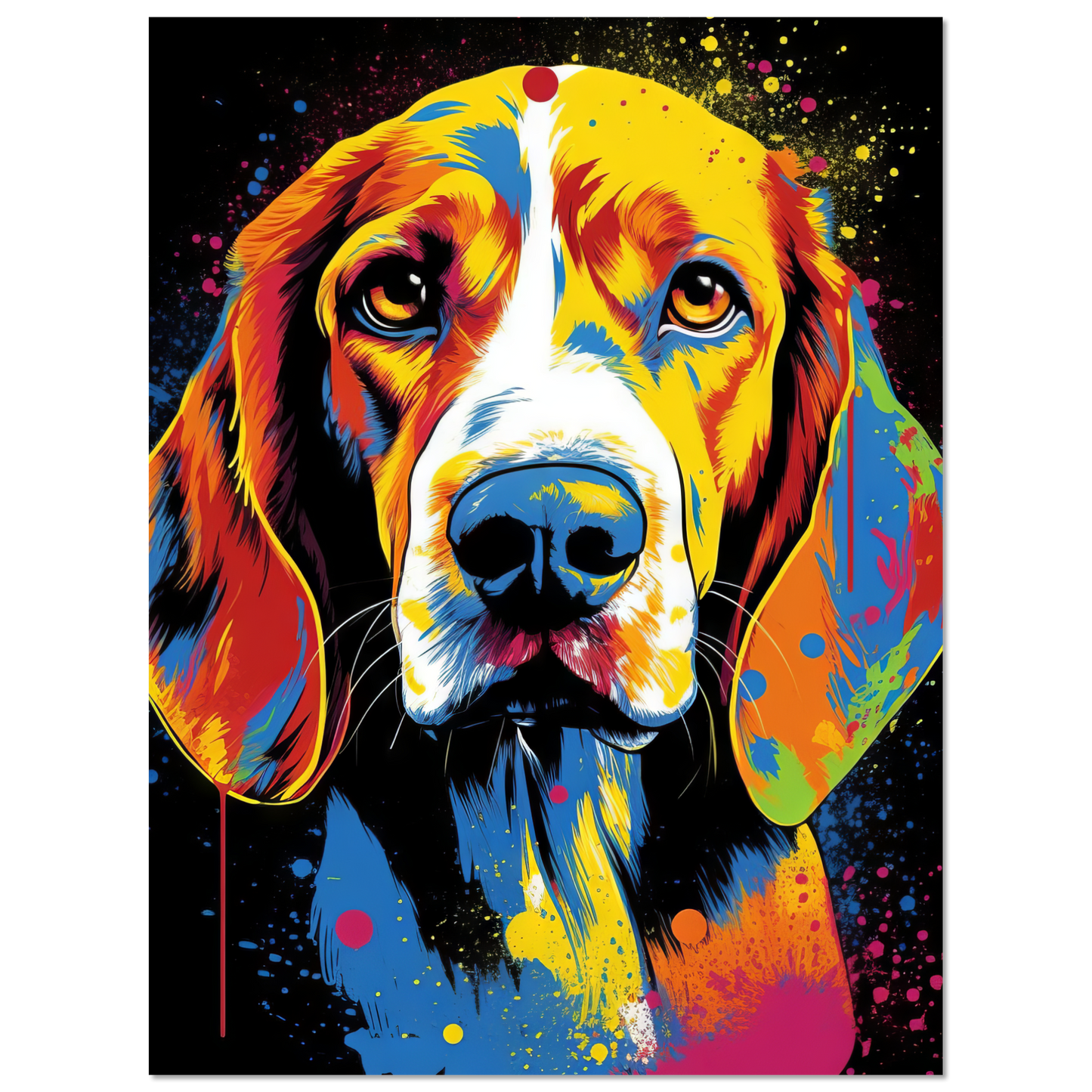 Hund Beagle Pop-Art (DOG110)