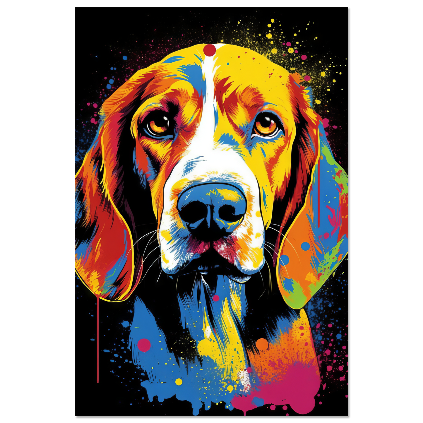 Hund Beagle Pop-Art (DOG110)