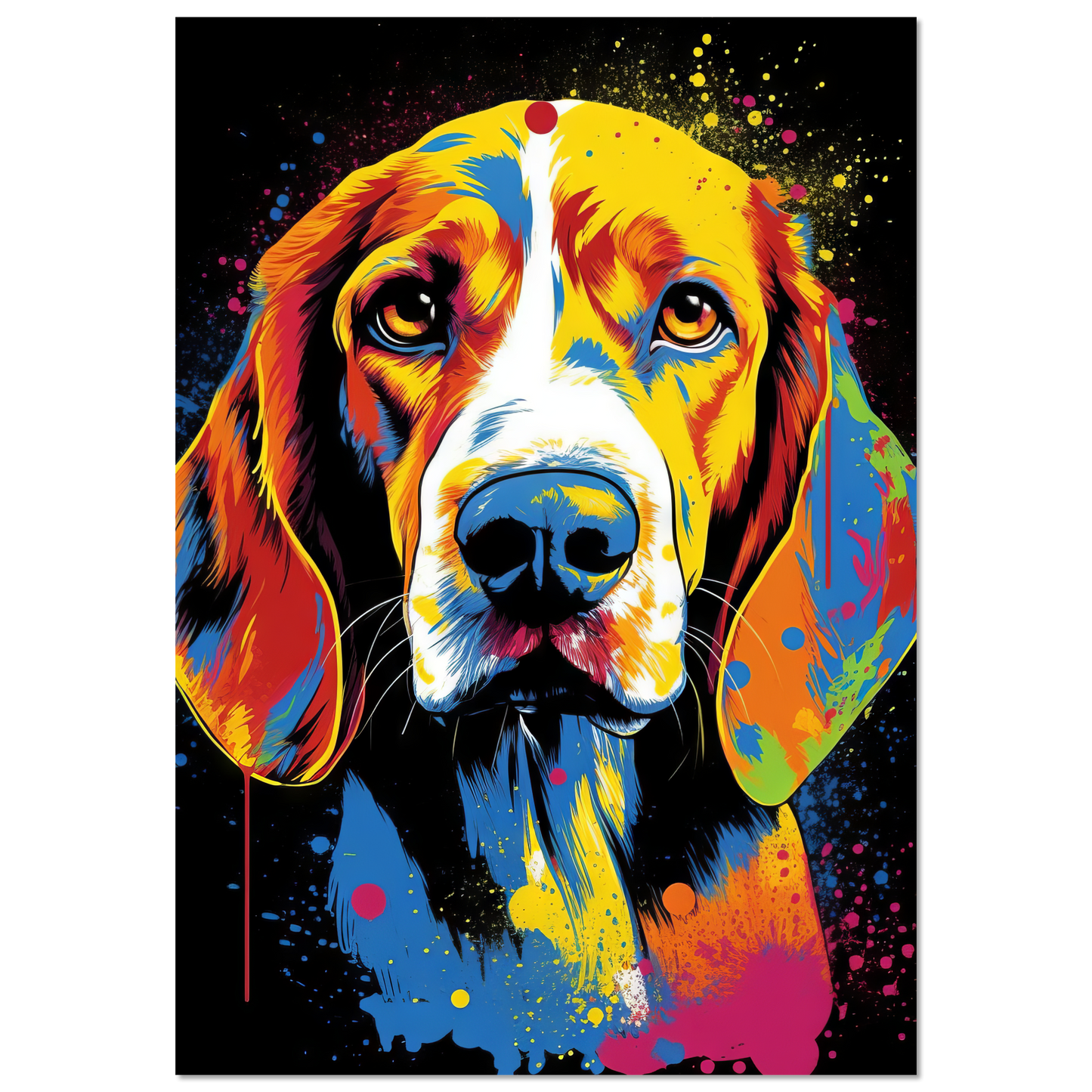 Hund Beagle Pop-Art (DOG110)