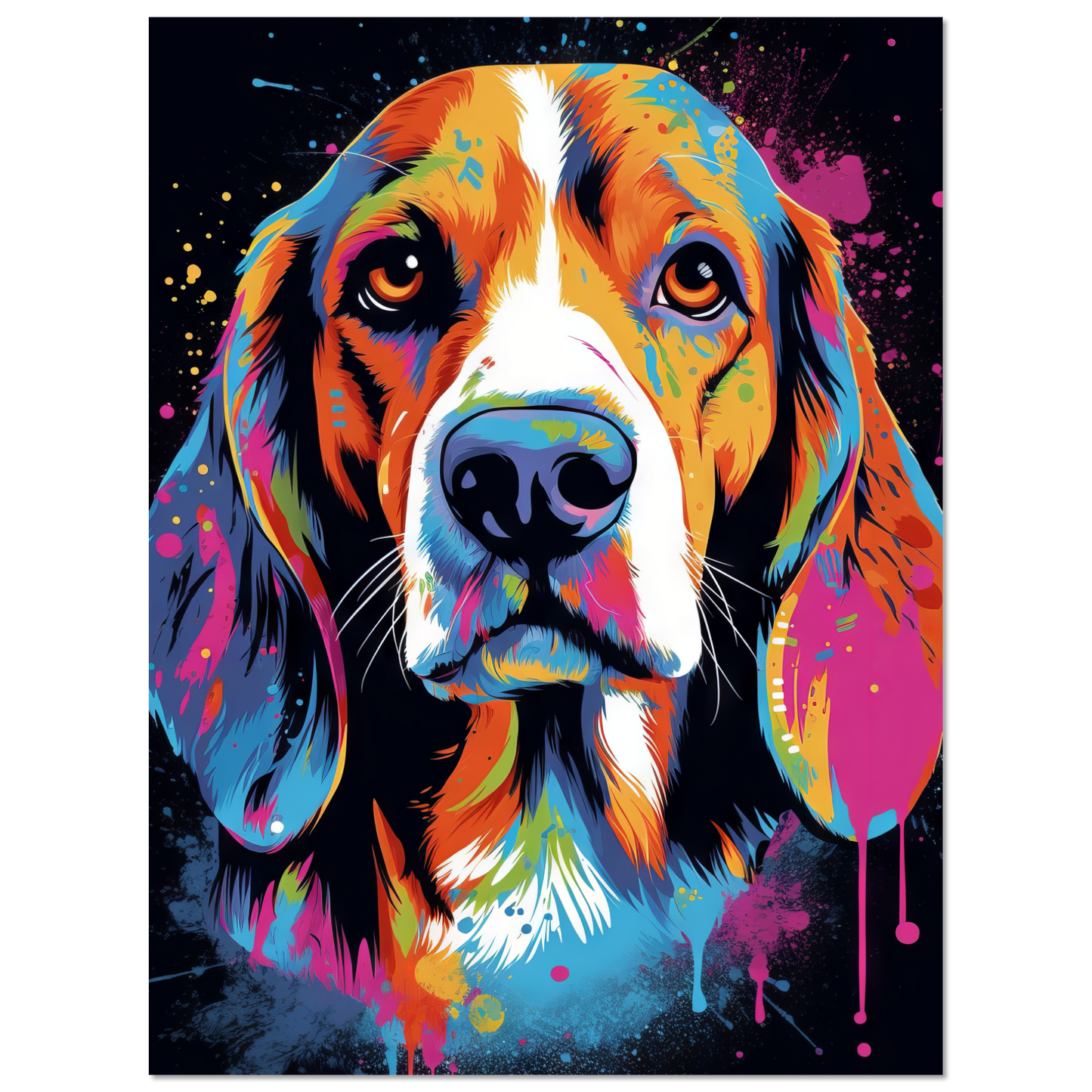 Hund Beagle Pop-Art (DOG111)