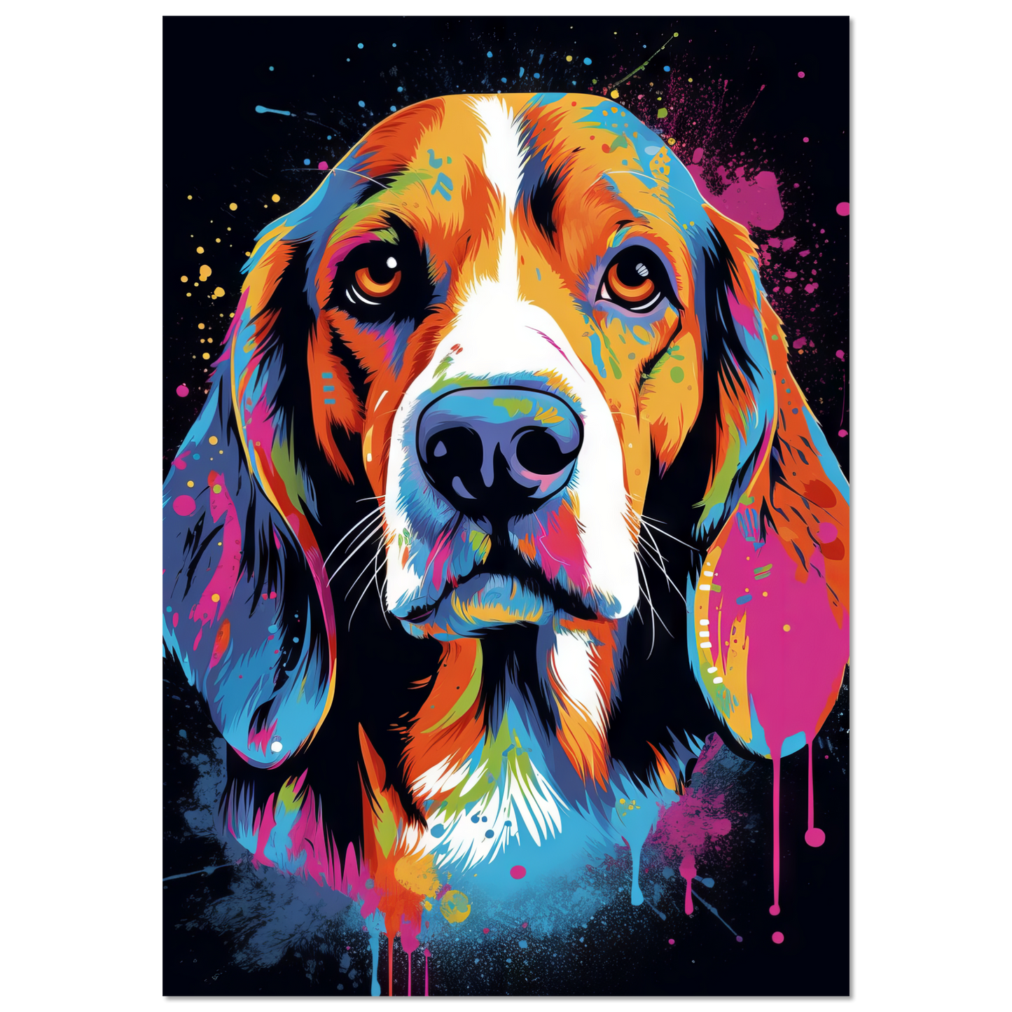 Hund Beagle Pop-Art (DOG111)