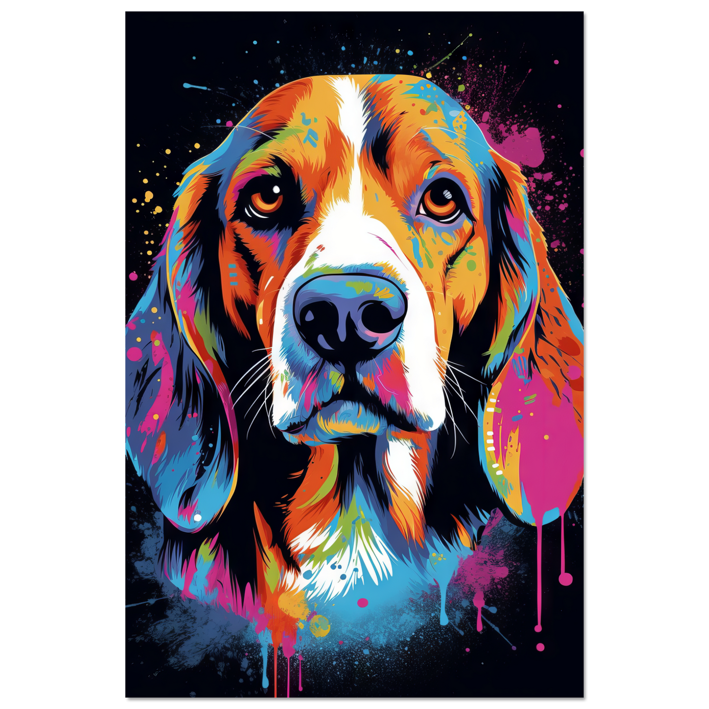 Hund Beagle Pop-Art (DOG111)