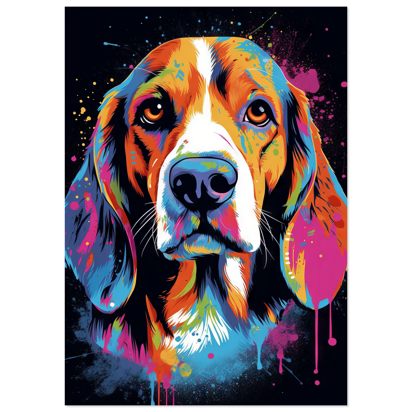 Hund Beagle Pop-Art (DOG111)