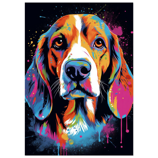 Hund Beagle Pop-Art (DOG111)