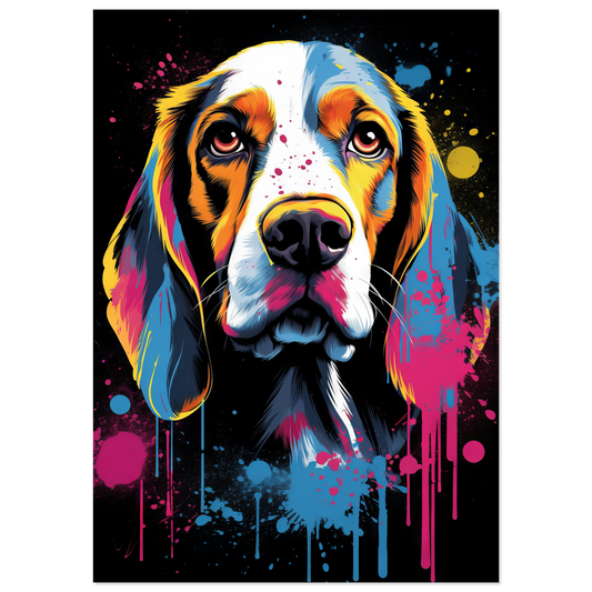 Hund Beagle Pop-Art (DOG112)