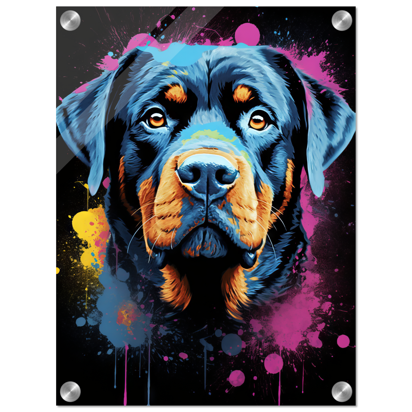 Dog Rottweiler Pop Art (DOG117)