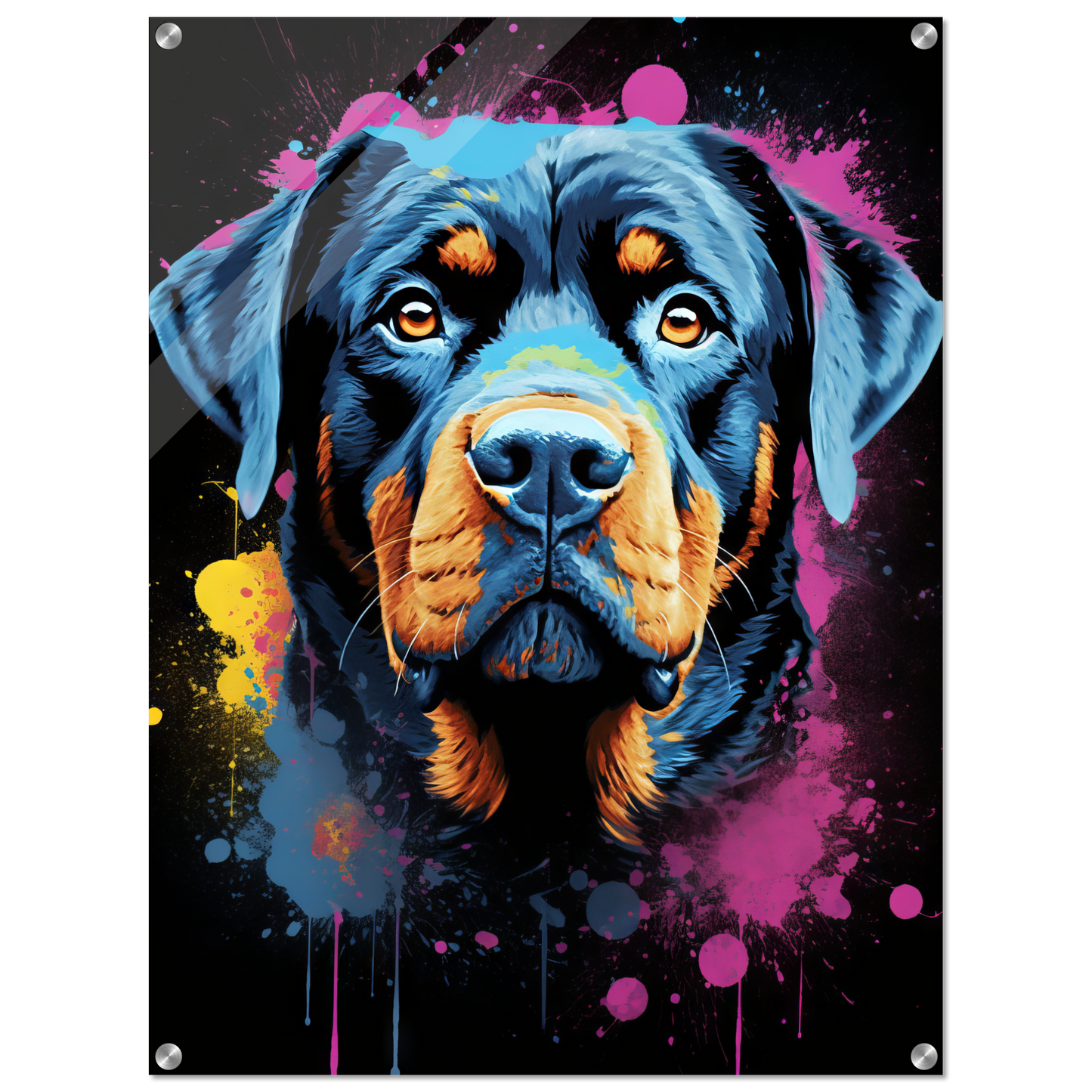 Dog Rottweiler Pop Art (DOG117)