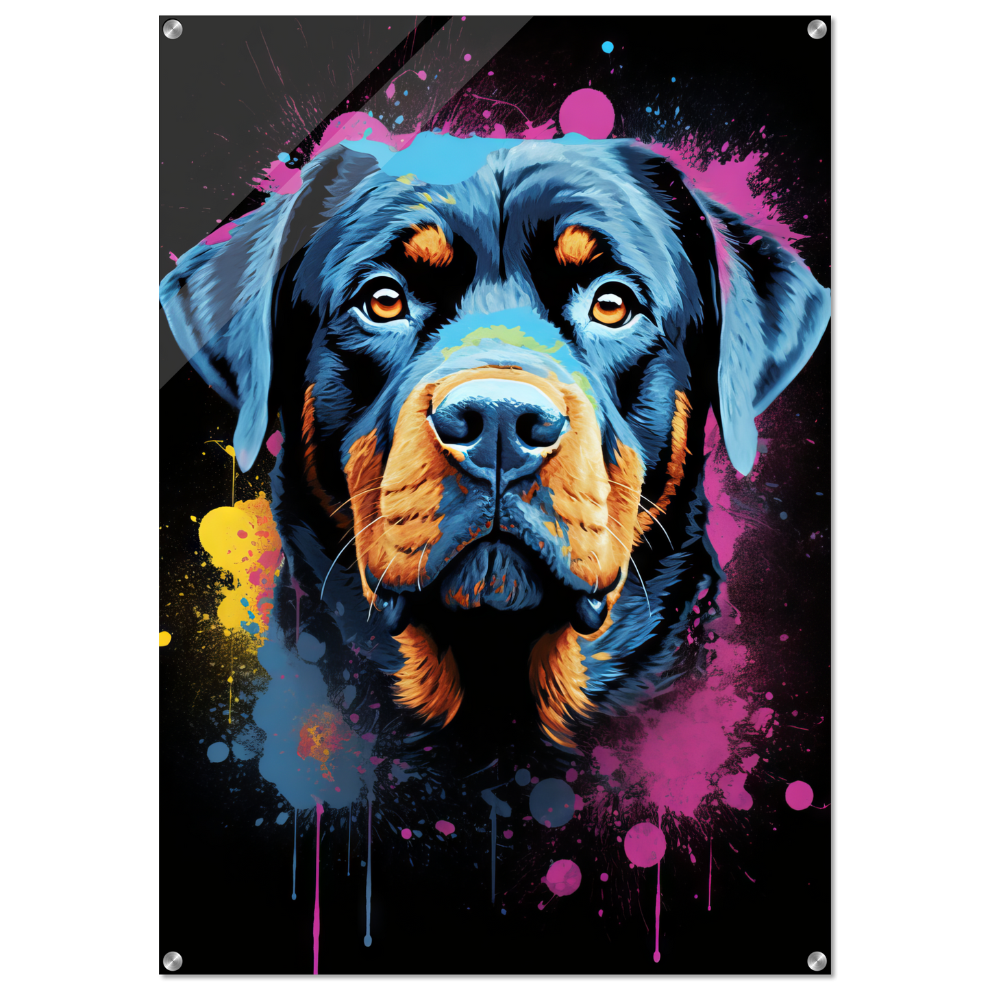 Dog Rottweiler Pop Art (DOG117)