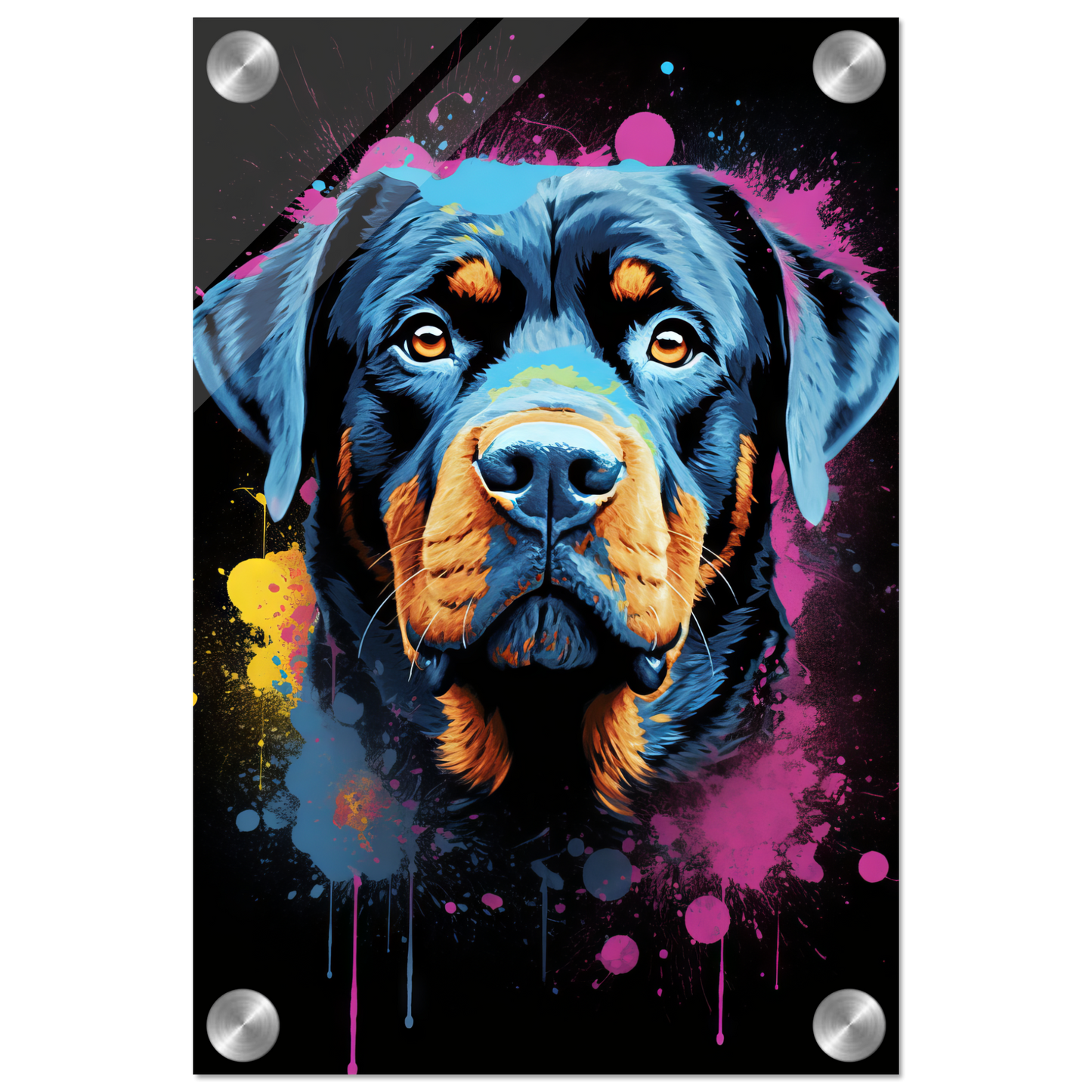Dog Rottweiler Pop Art (DOG117)