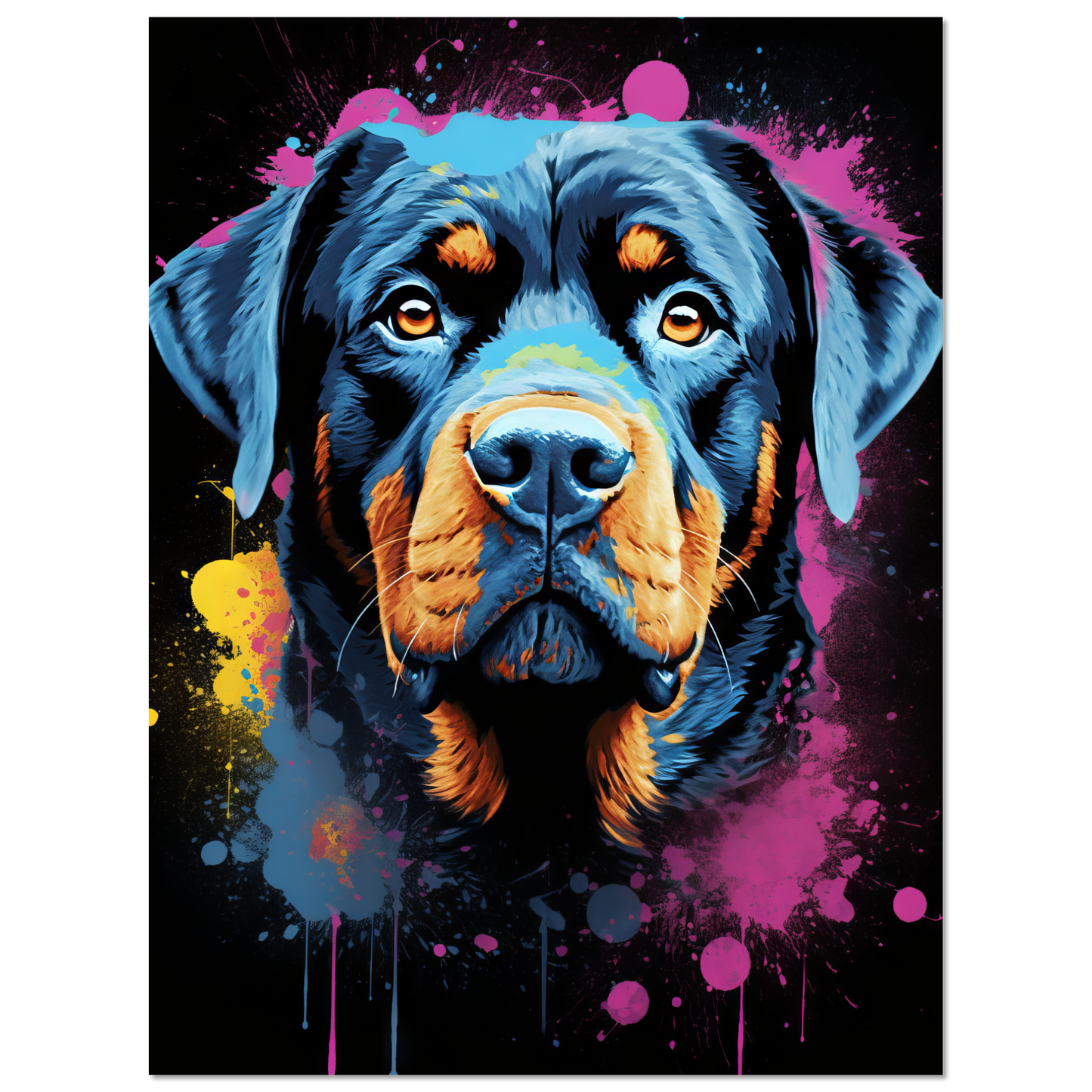 Dog Rottweiler Pop Art (DOG117)