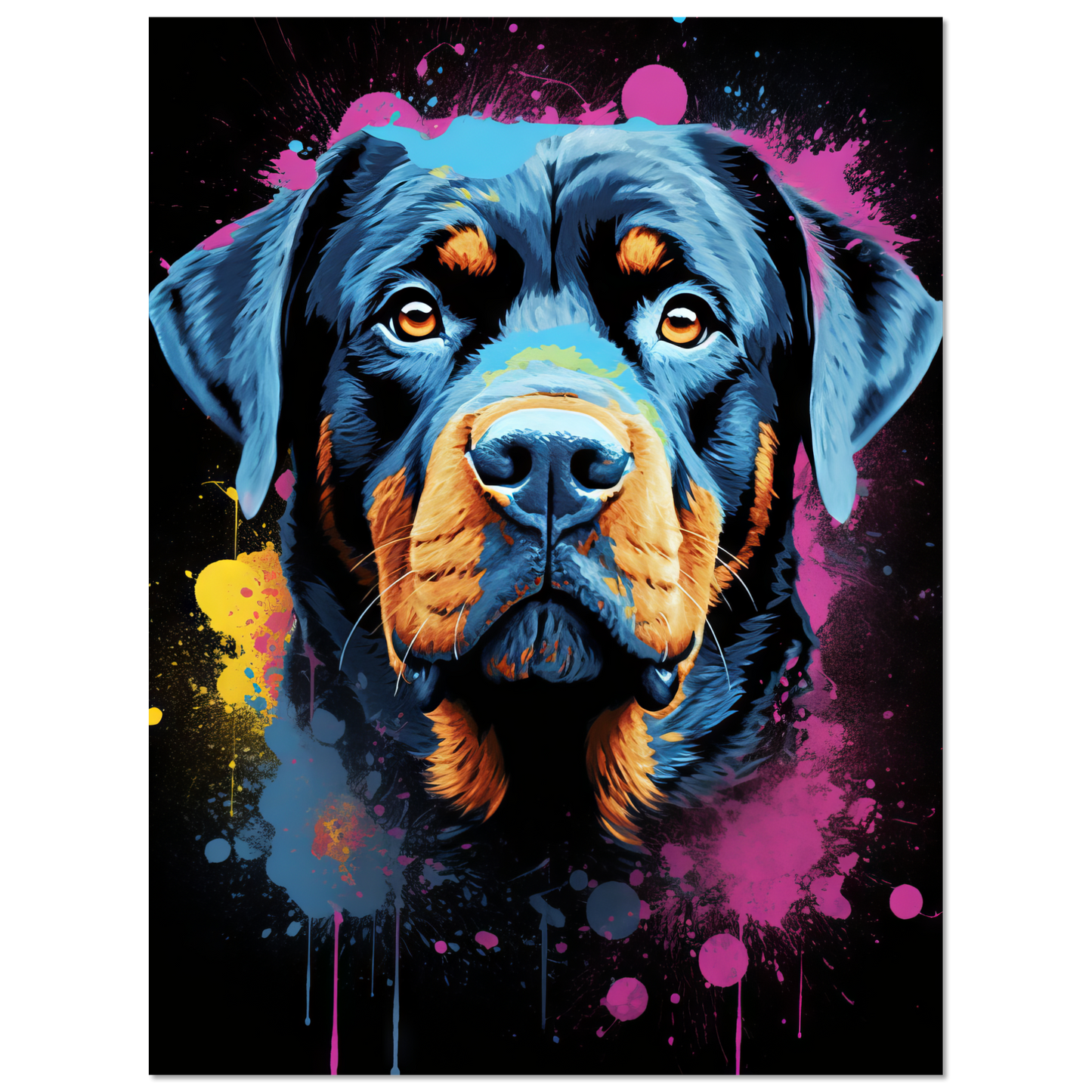 Dog Rottweiler Pop Art (DOG117)