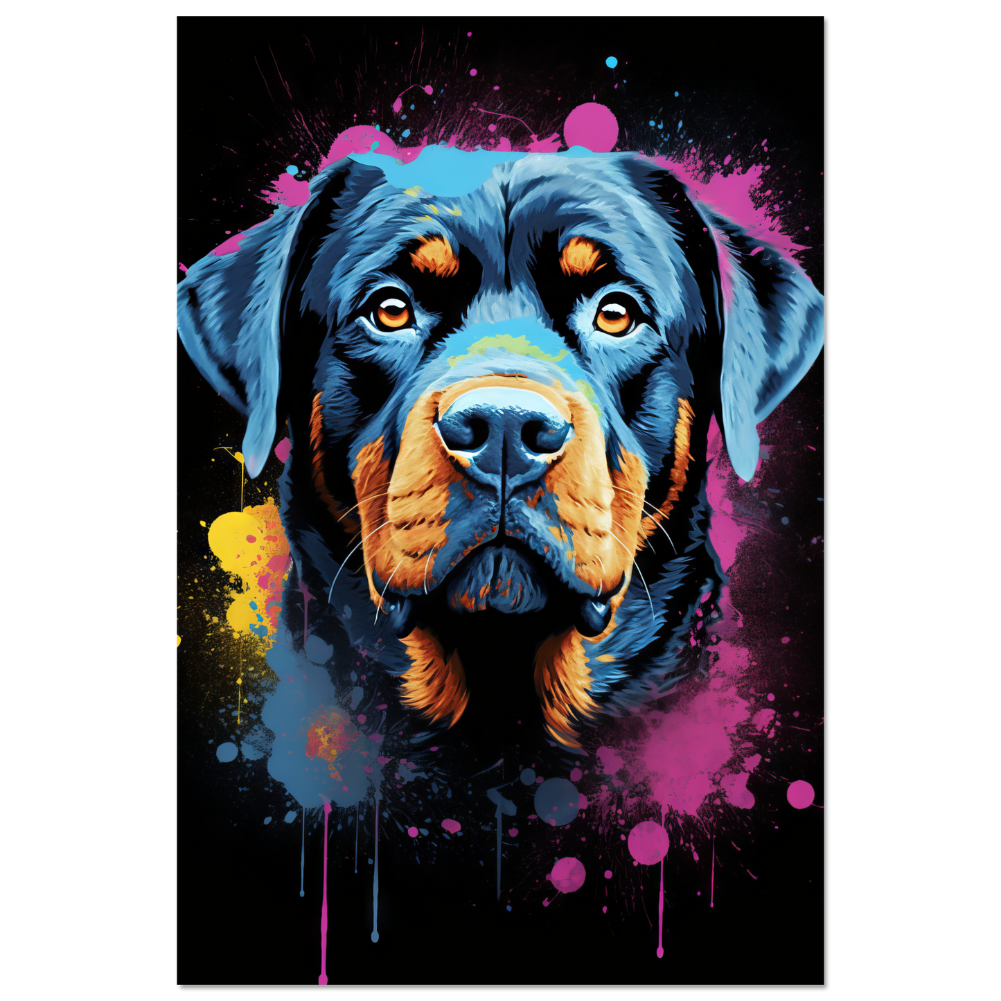 Dog Rottweiler Pop Art (DOG117)