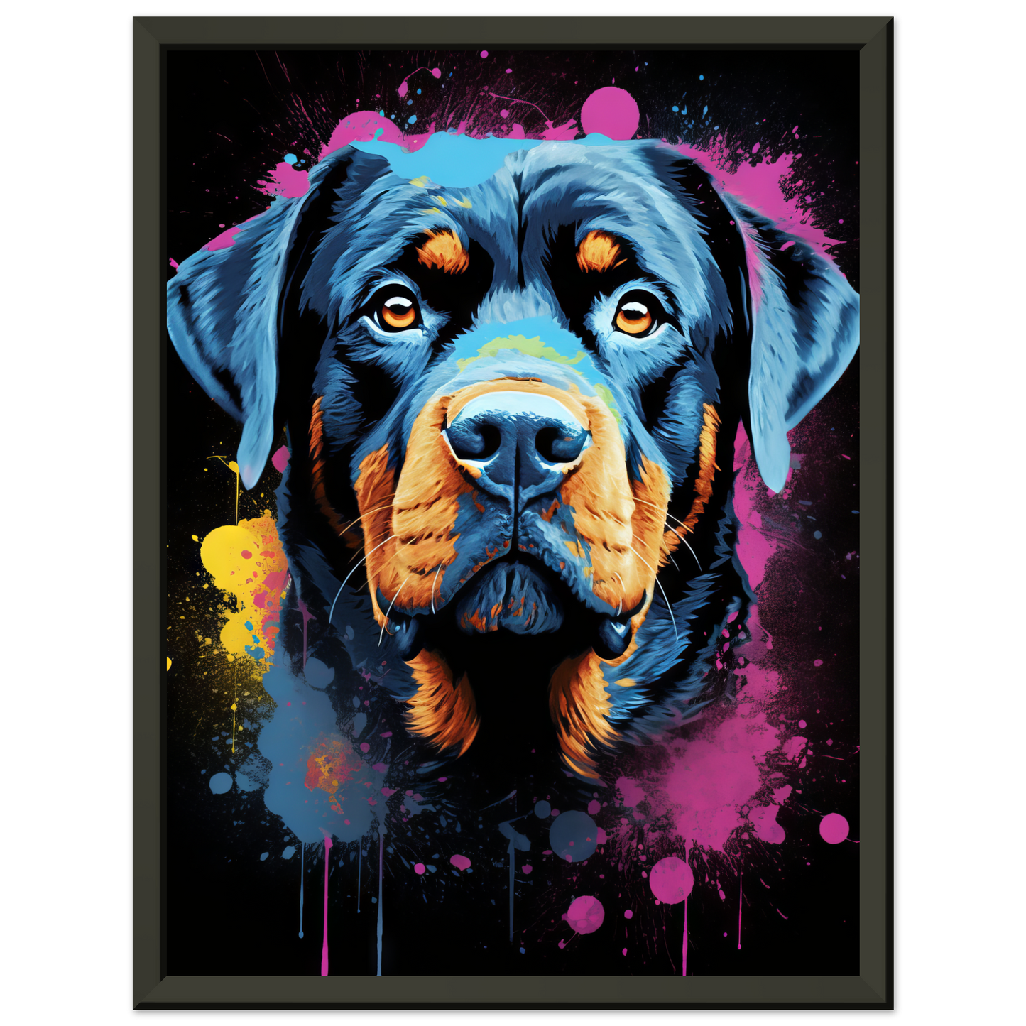 Dog Rottweiler Pop Art (DOG117)