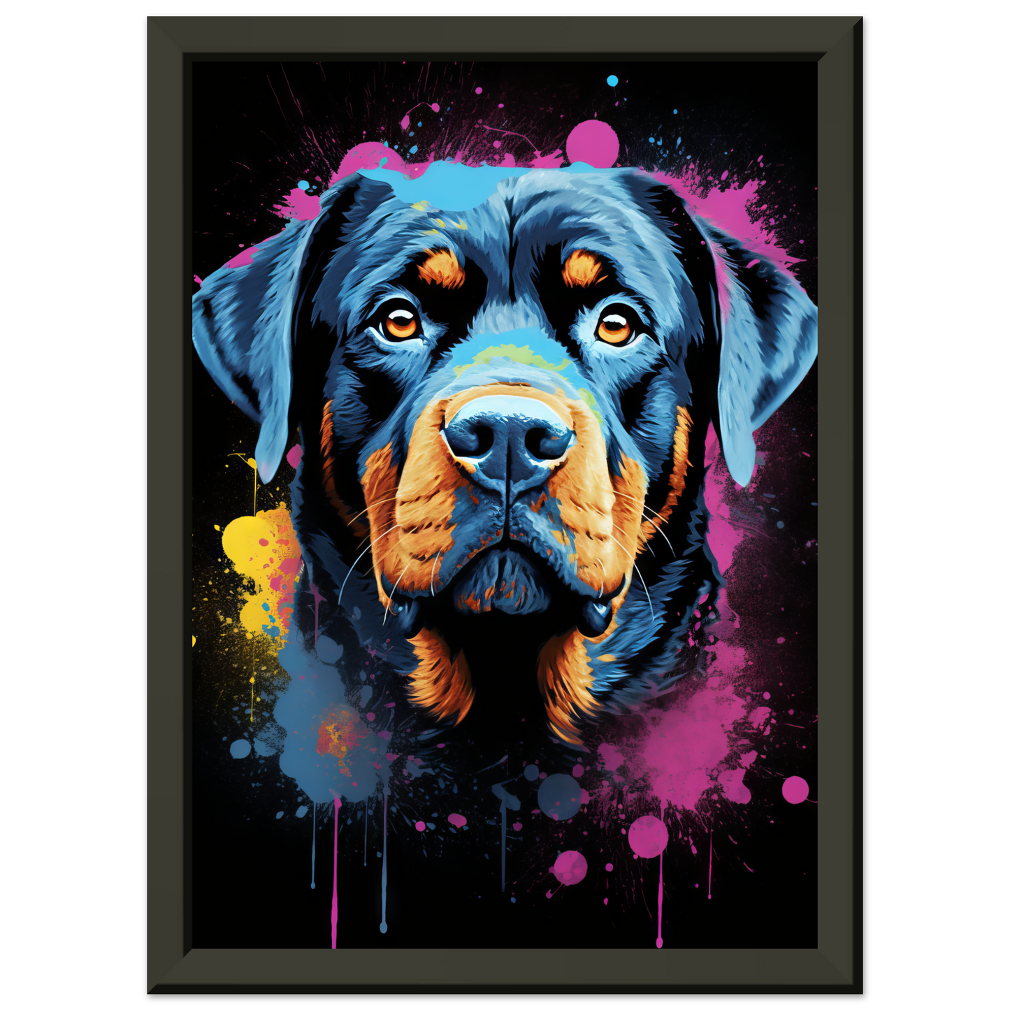 Dog Rottweiler Pop Art (DOG117)