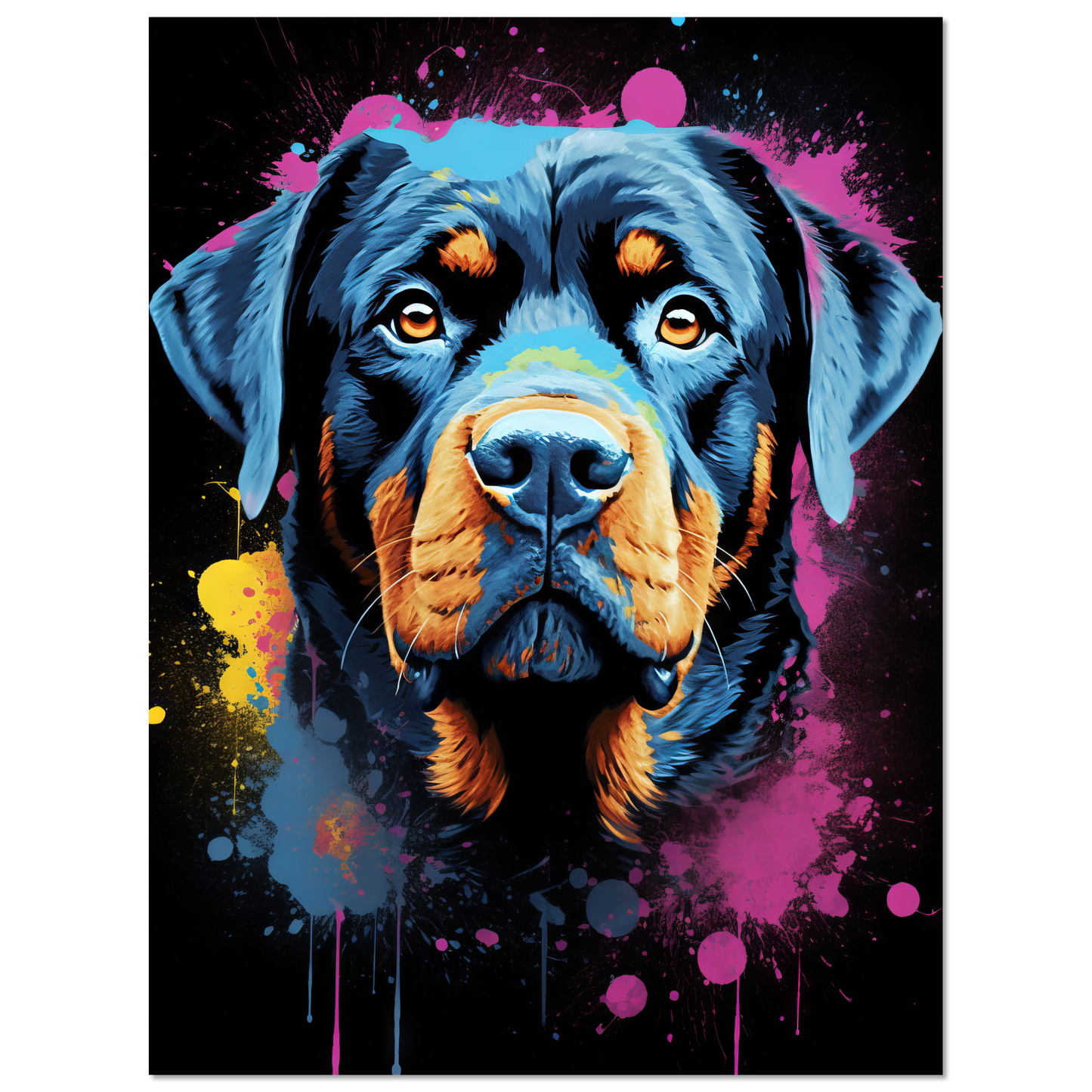 Dog Rottweiler Pop Art (DOG117)