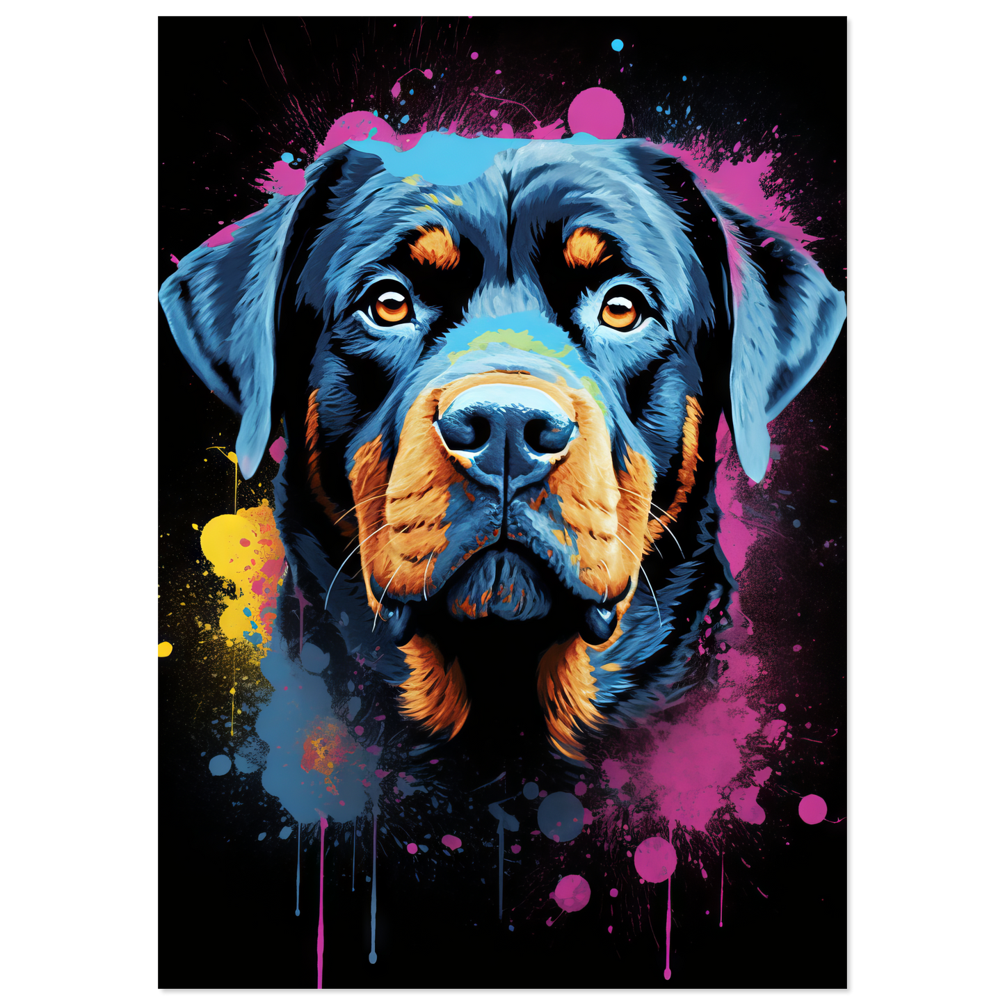 Dog Rottweiler Pop Art (DOG117)