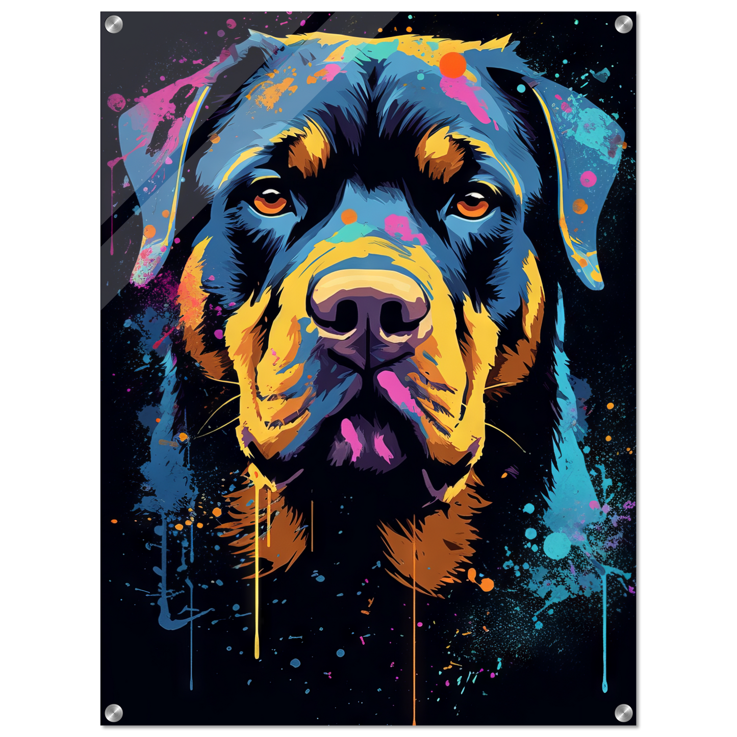 Dog Rottweiler Pop Art (DOG118)