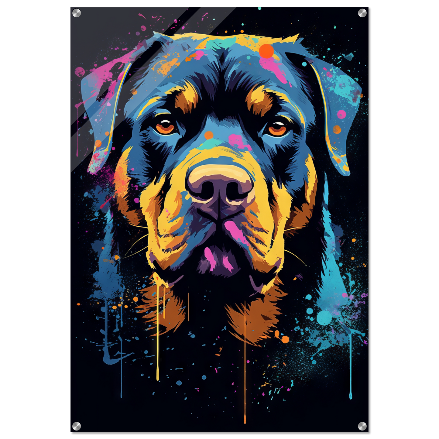 Dog Rottweiler Pop Art (DOG118)