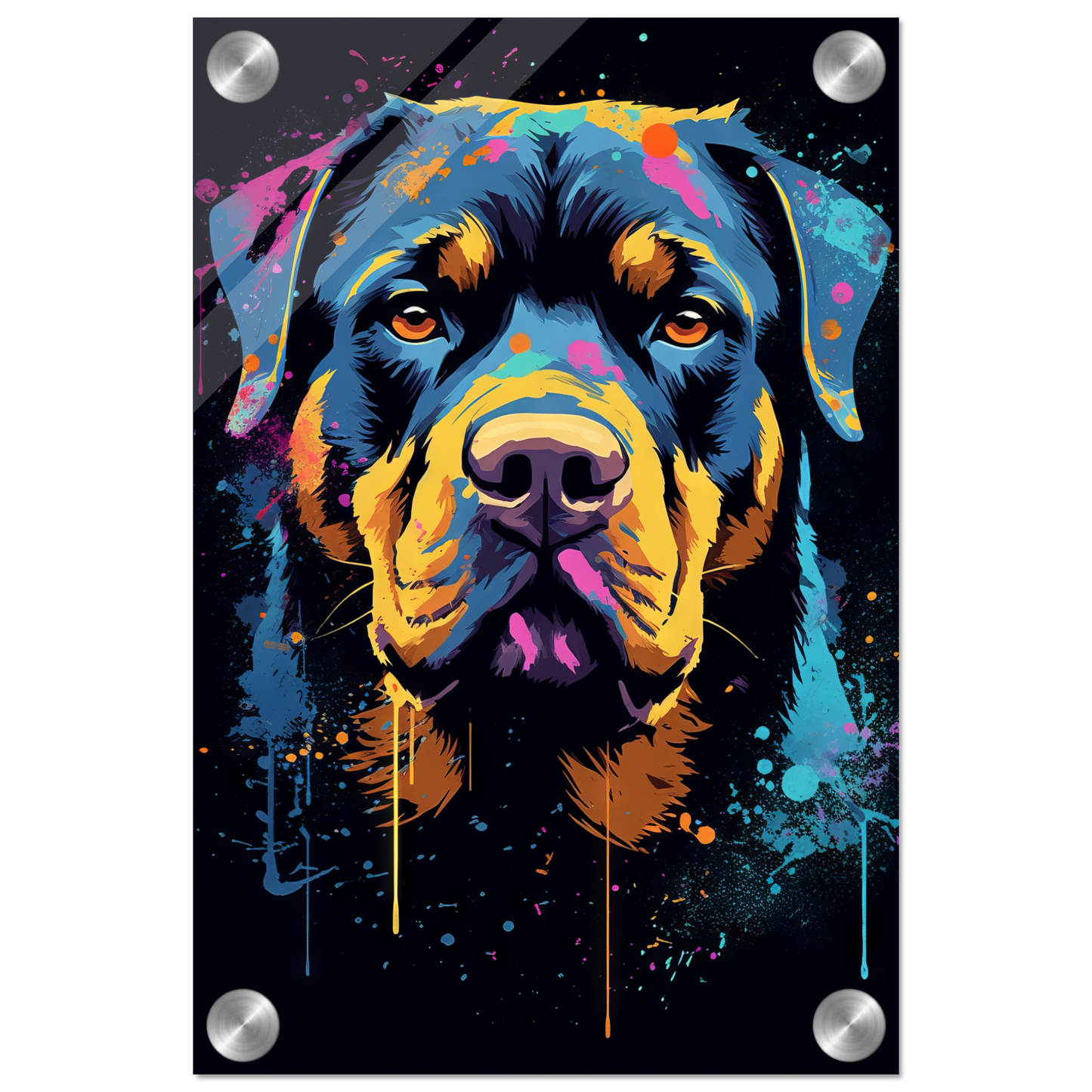 Dog Rottweiler Pop Art (DOG118)