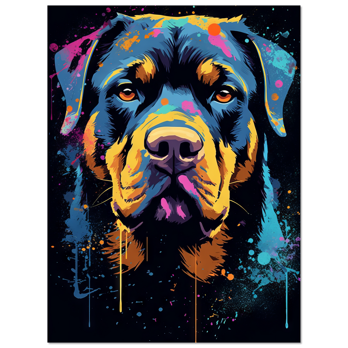 Dog Rottweiler Pop Art (DOG118)