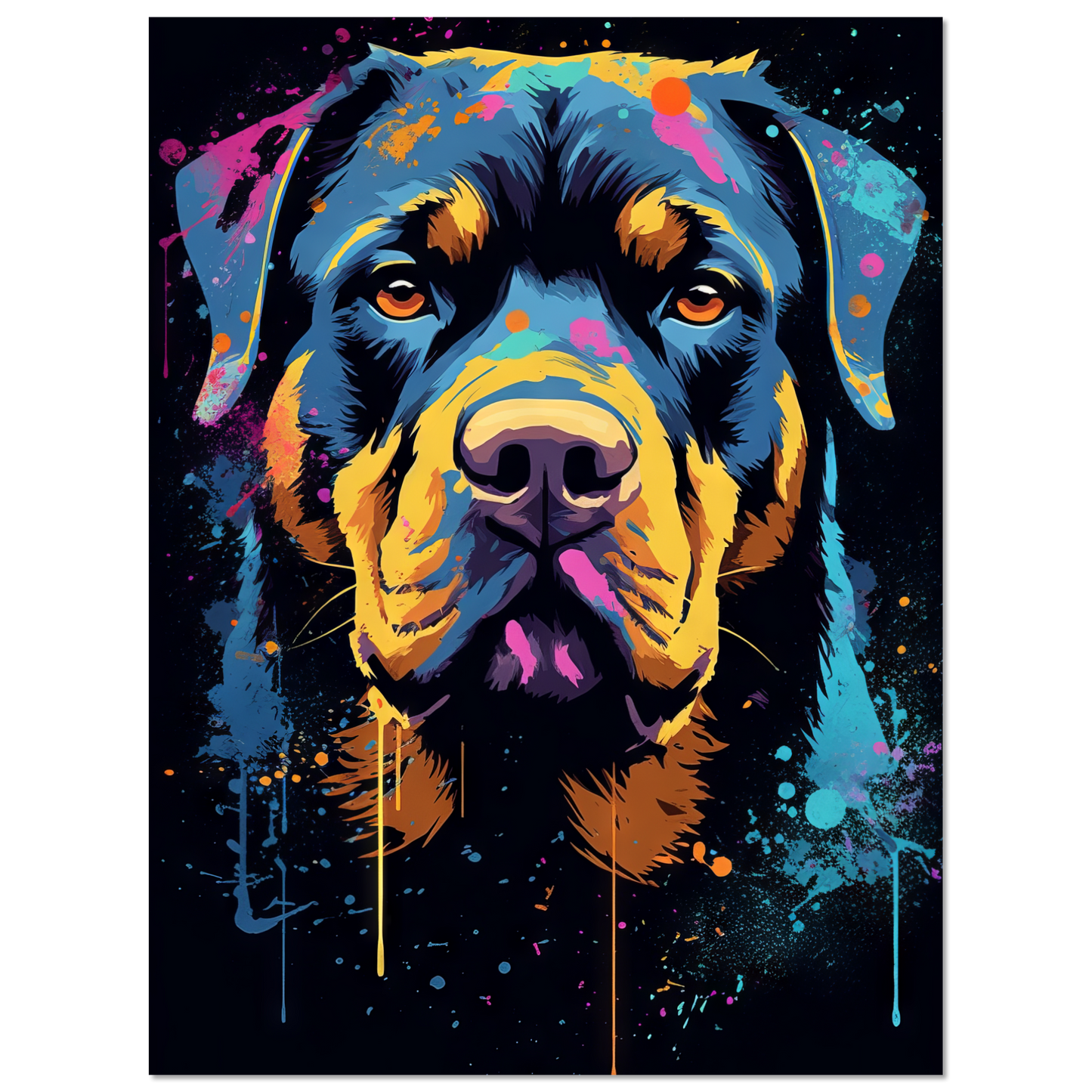 Dog Rottweiler Pop Art (DOG118)