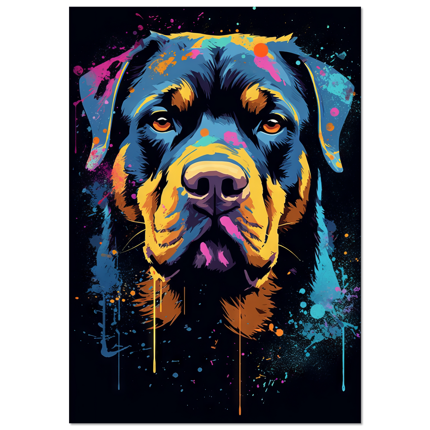 Dog Rottweiler Pop Art (DOG118)
