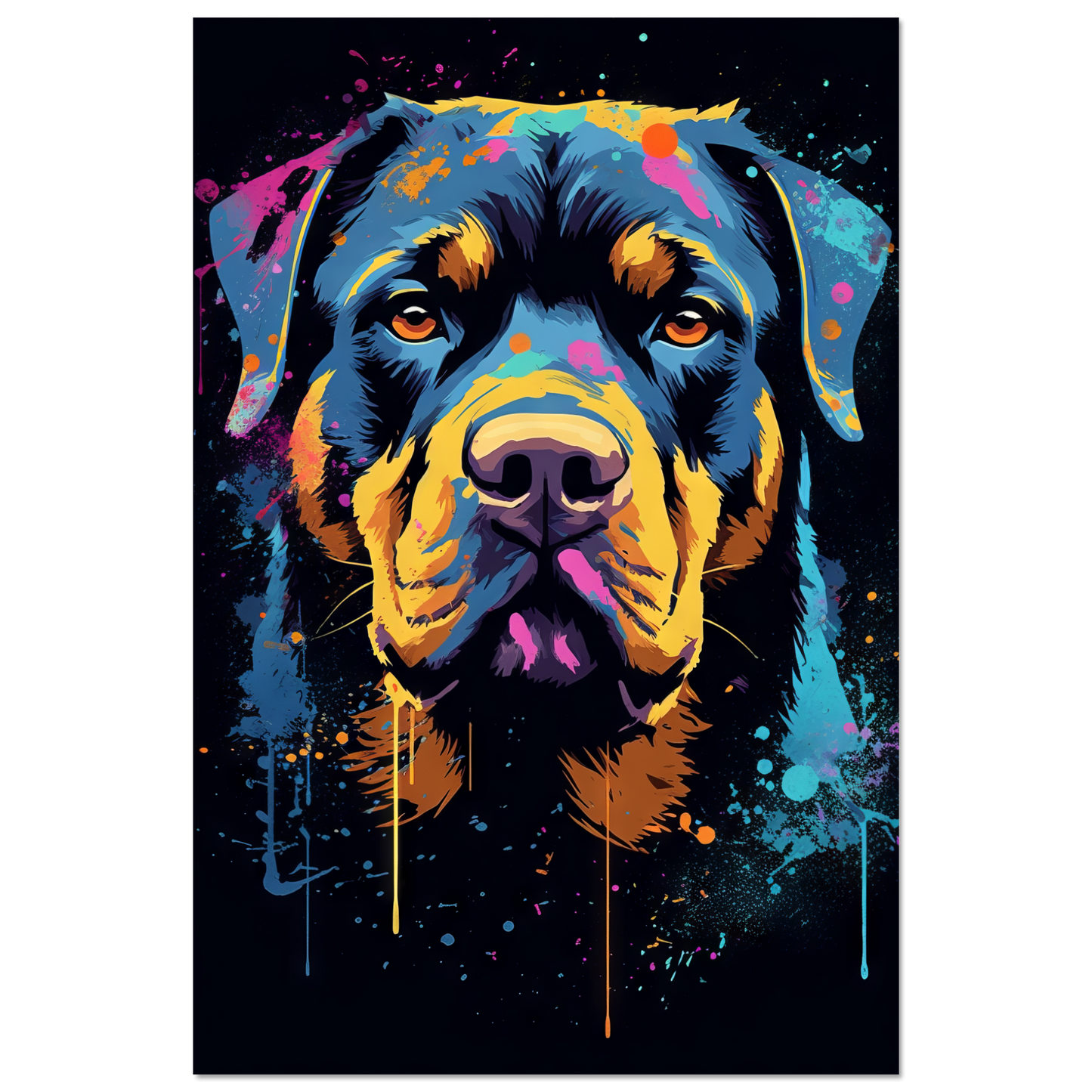 Dog Rottweiler Pop Art (DOG118)