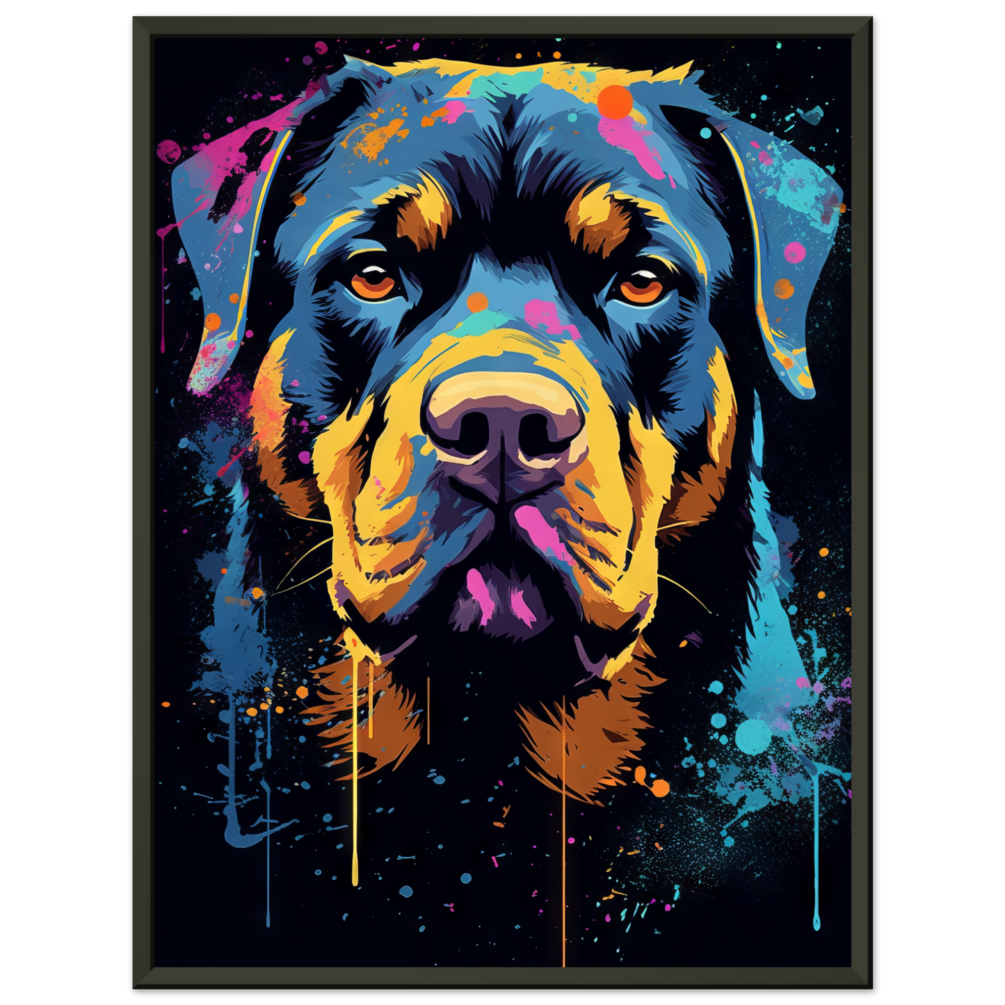 Dog Rottweiler Pop Art (DOG118)