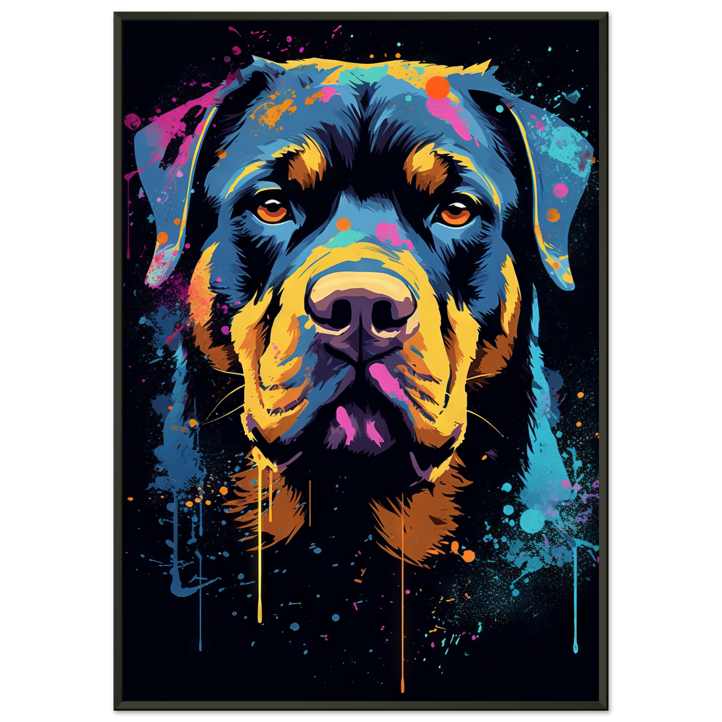 Dog Rottweiler Pop Art (DOG118)