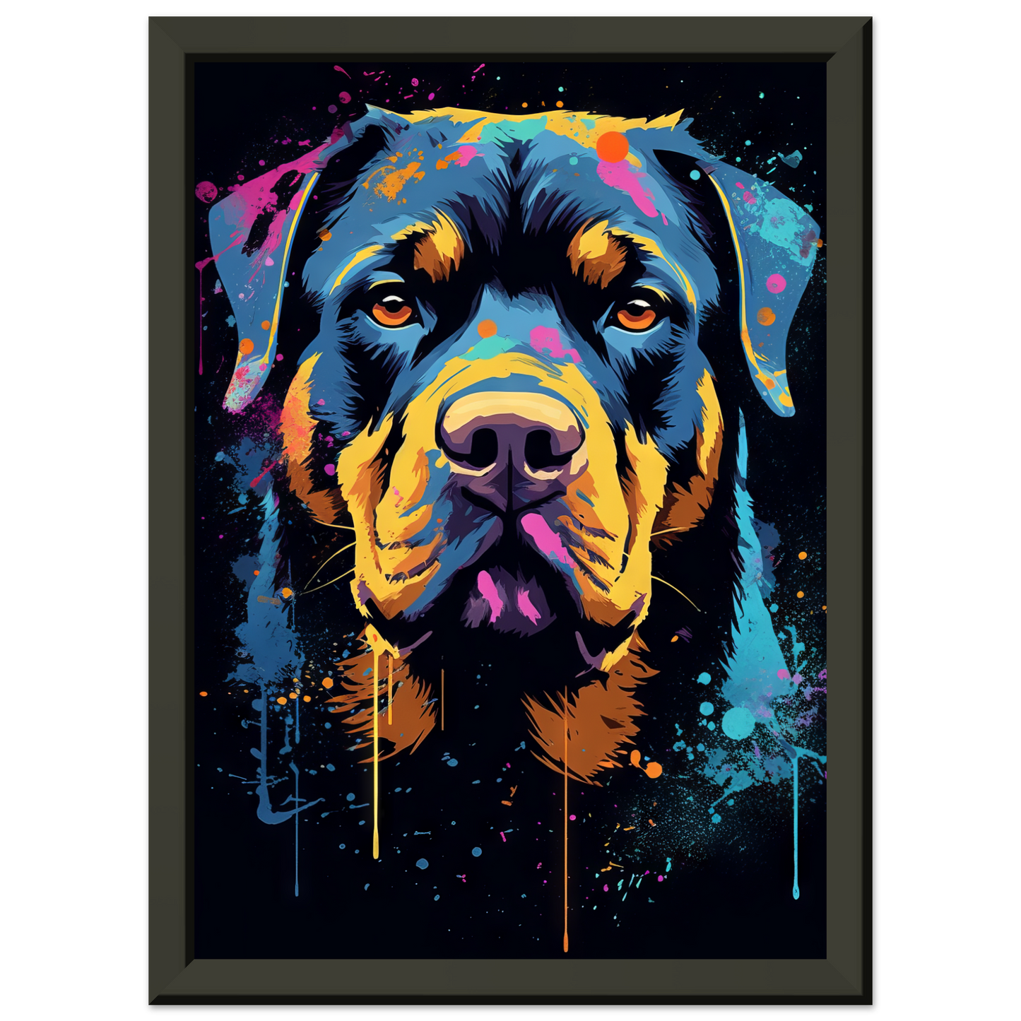 Dog Rottweiler Pop Art (DOG118)