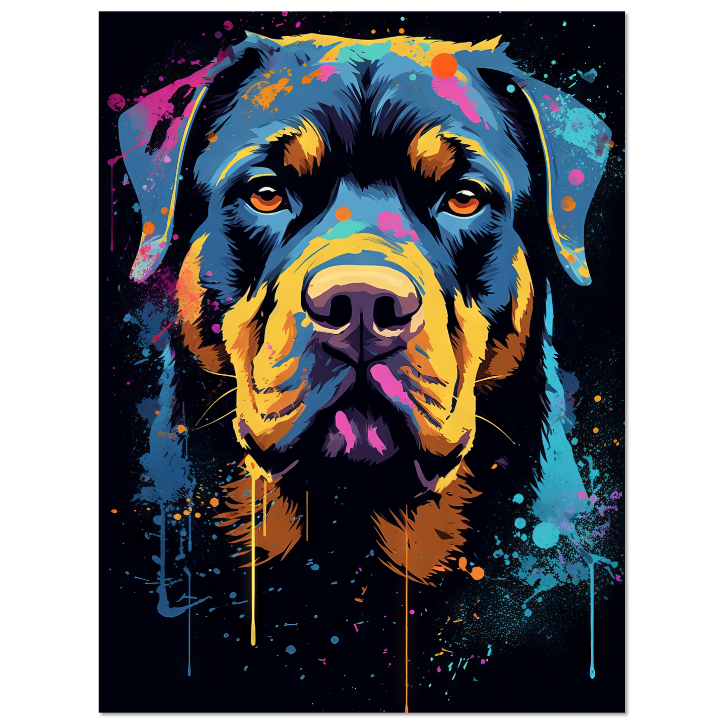 Dog Rottweiler Pop Art (DOG118)