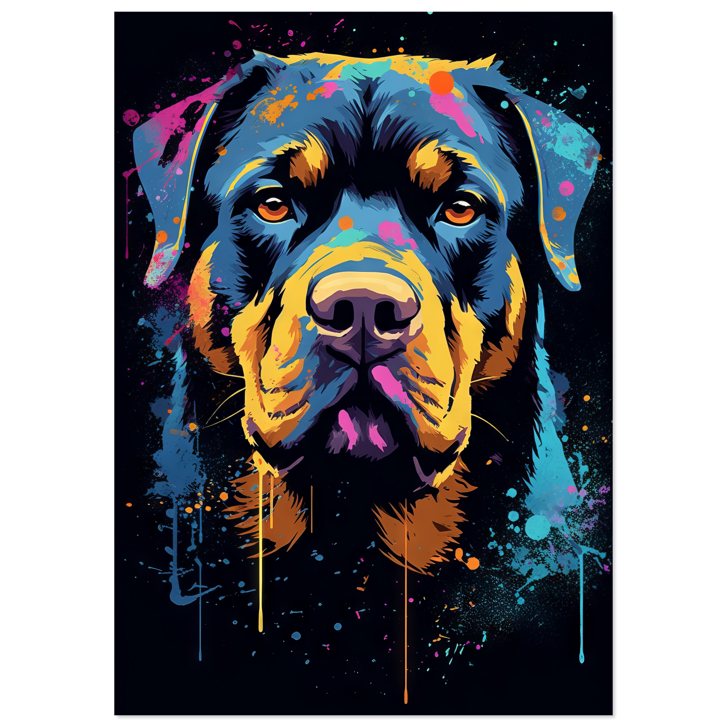 Dog Rottweiler Pop Art (DOG118)