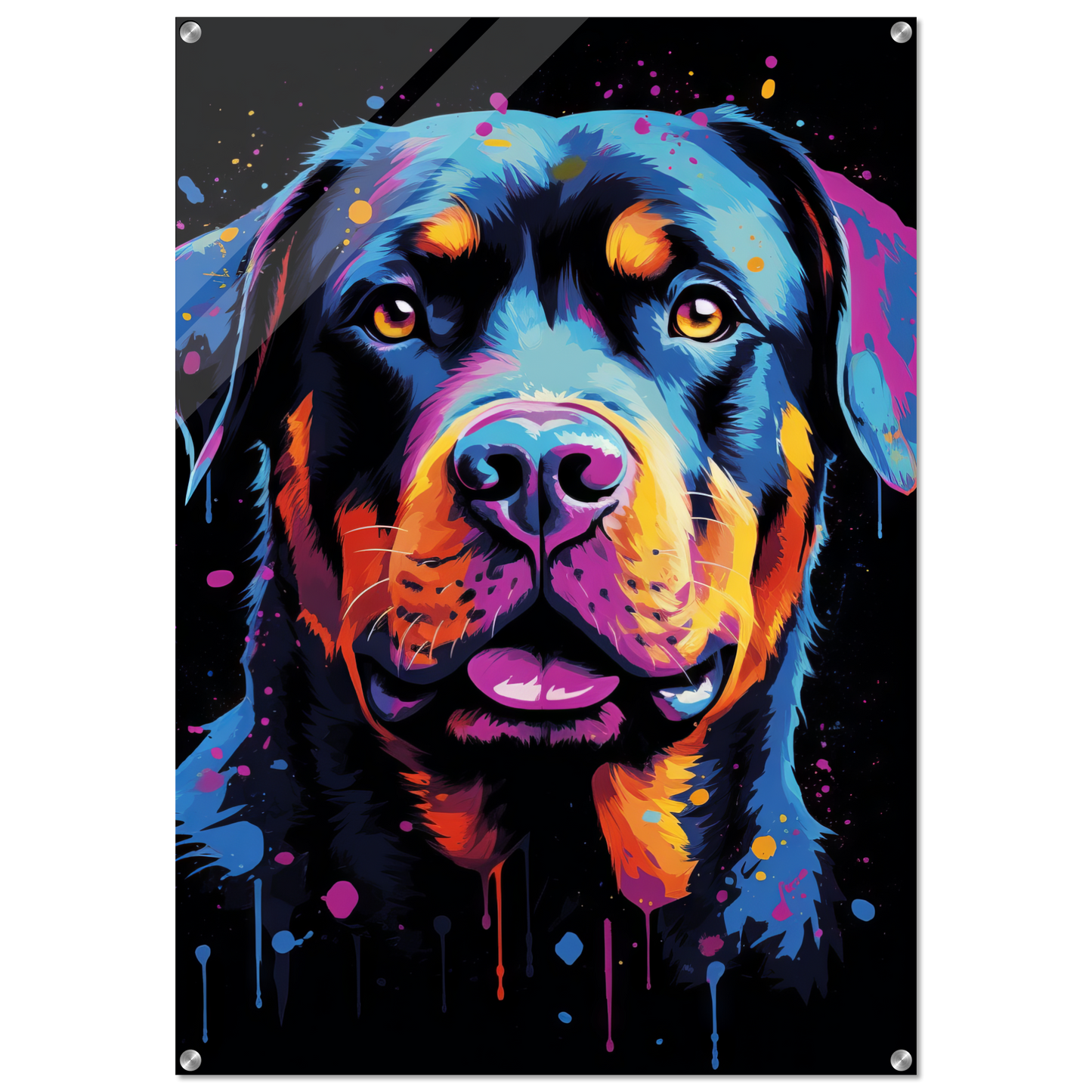Dog Rottweiler Pop Art (DOG119)